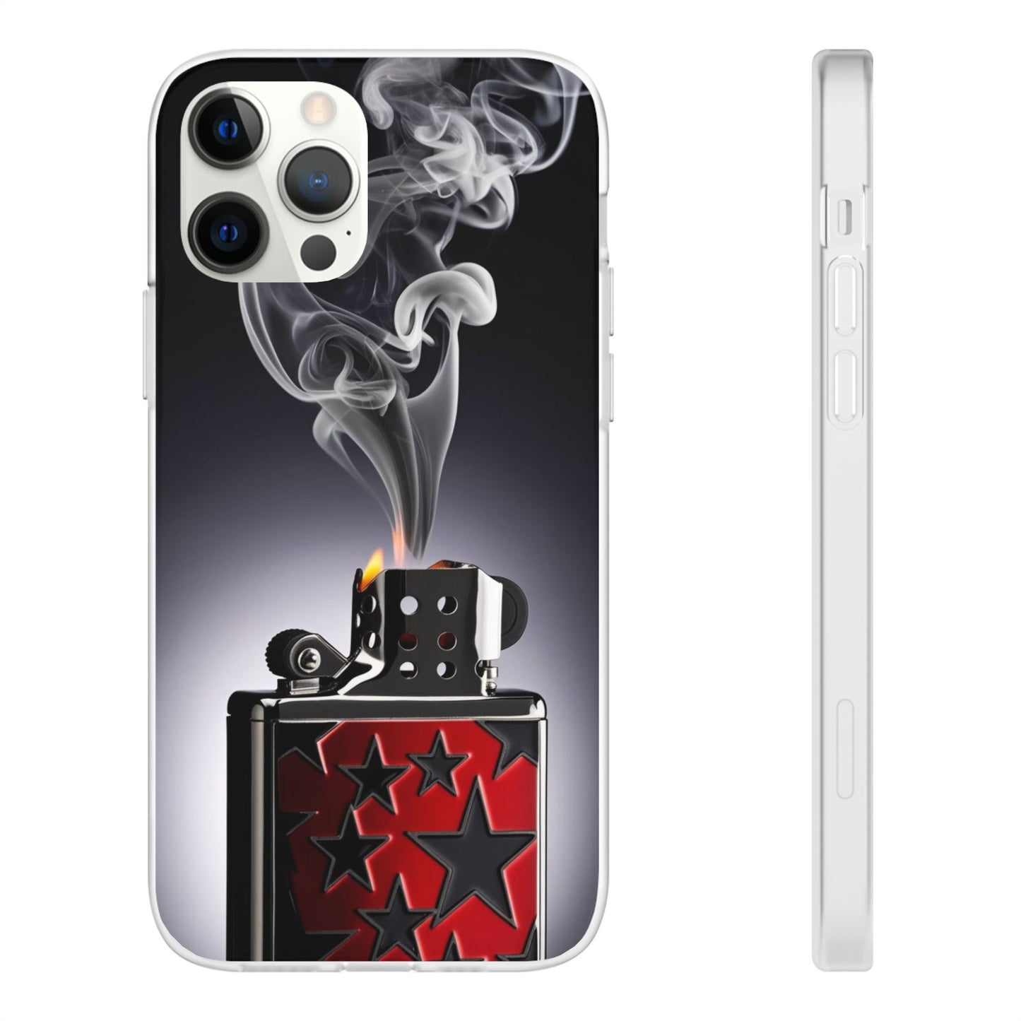 Stylish Flexi Case with Smoke and Stars Design | Unique Phone Accessory