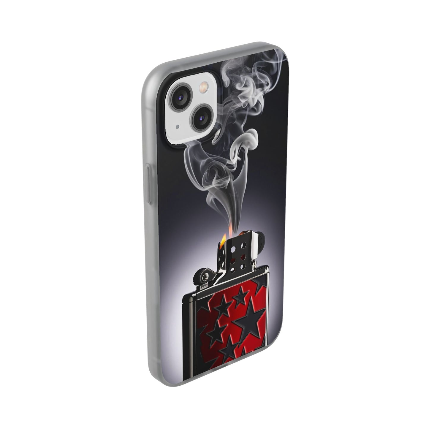 Stylish Flexi Case with Smoke and Stars Design | Unique Phone Accessory
