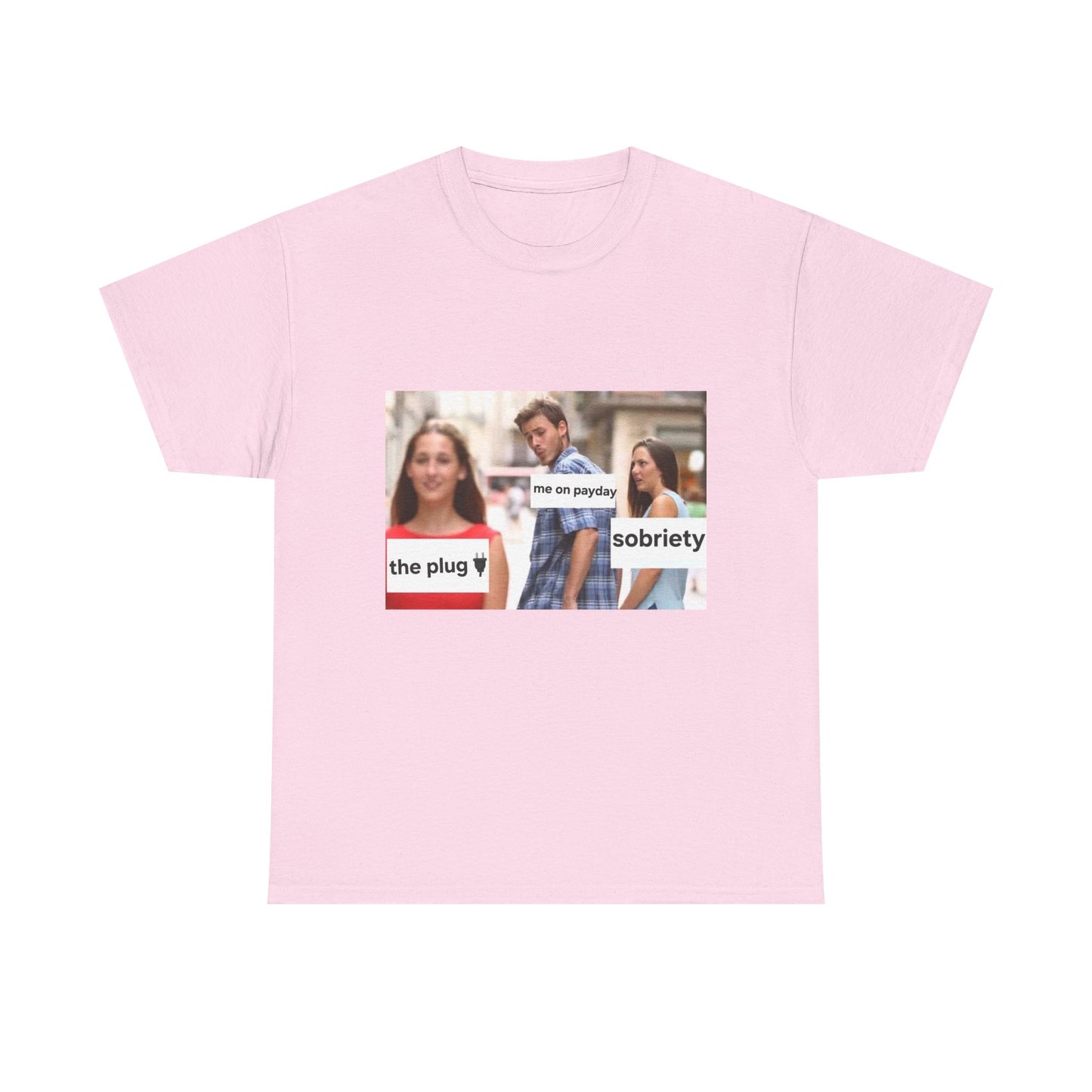Meme Unisex Heavy Cotton Tee - 'Merch for Misfits' Graphic Shirt with Sobriety Theme