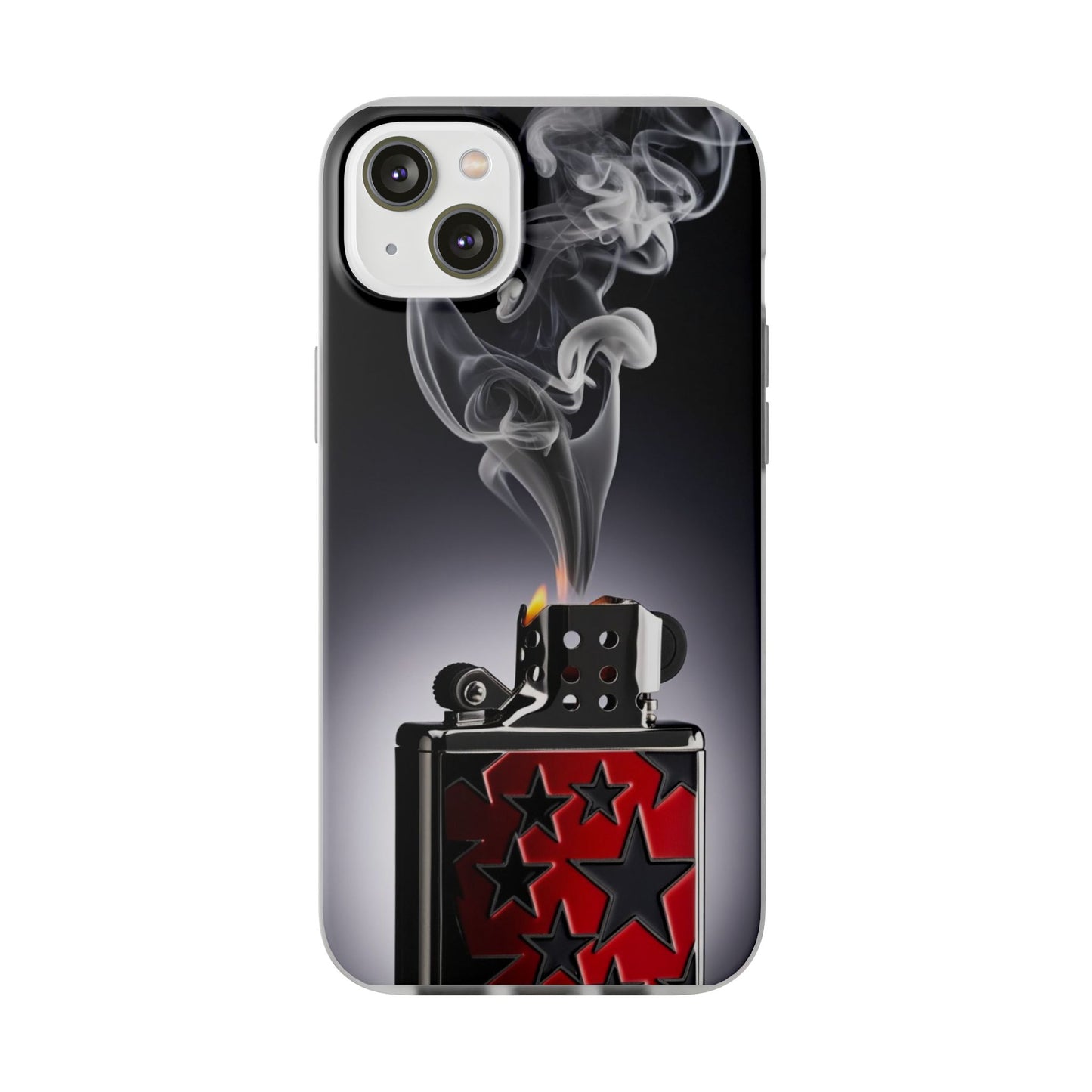 Stylish Flexi Case with Smoke and Stars Design | Unique Phone Accessory