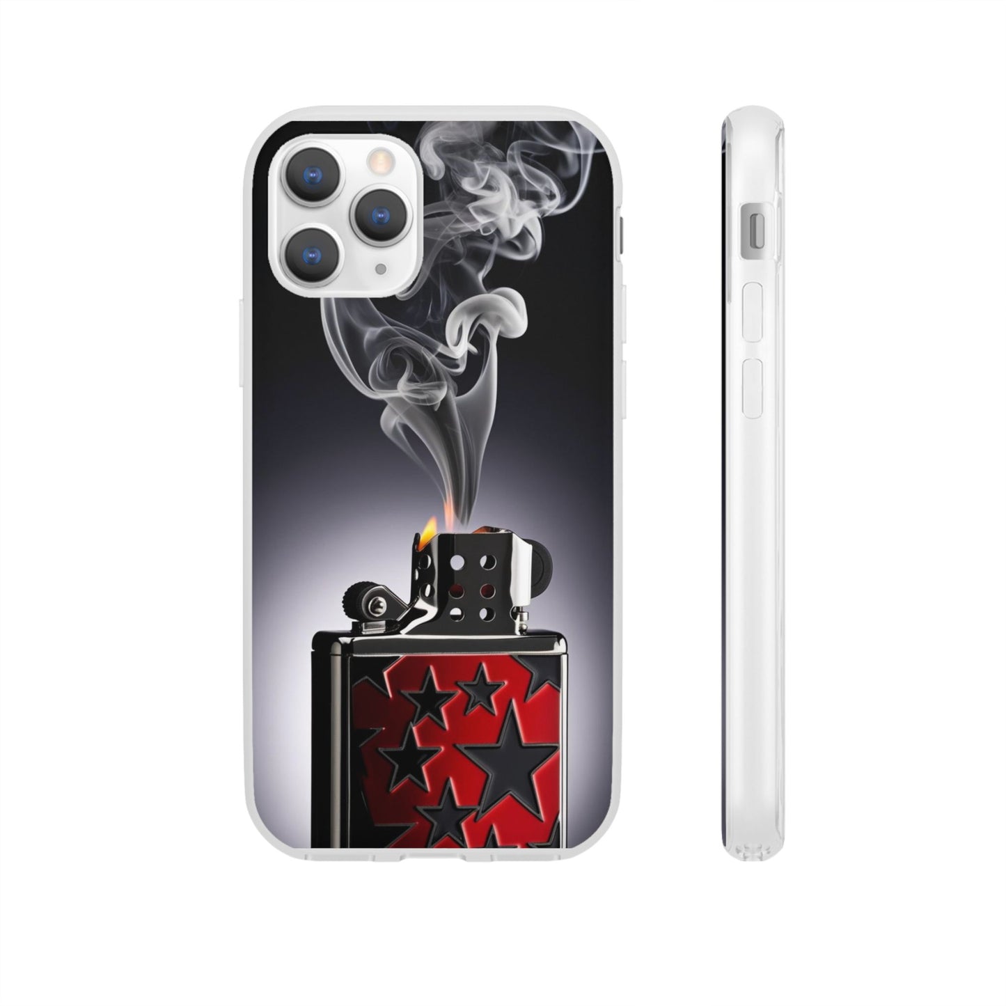 Stylish Flexi Case with Smoke and Stars Design | Unique Phone Accessory
