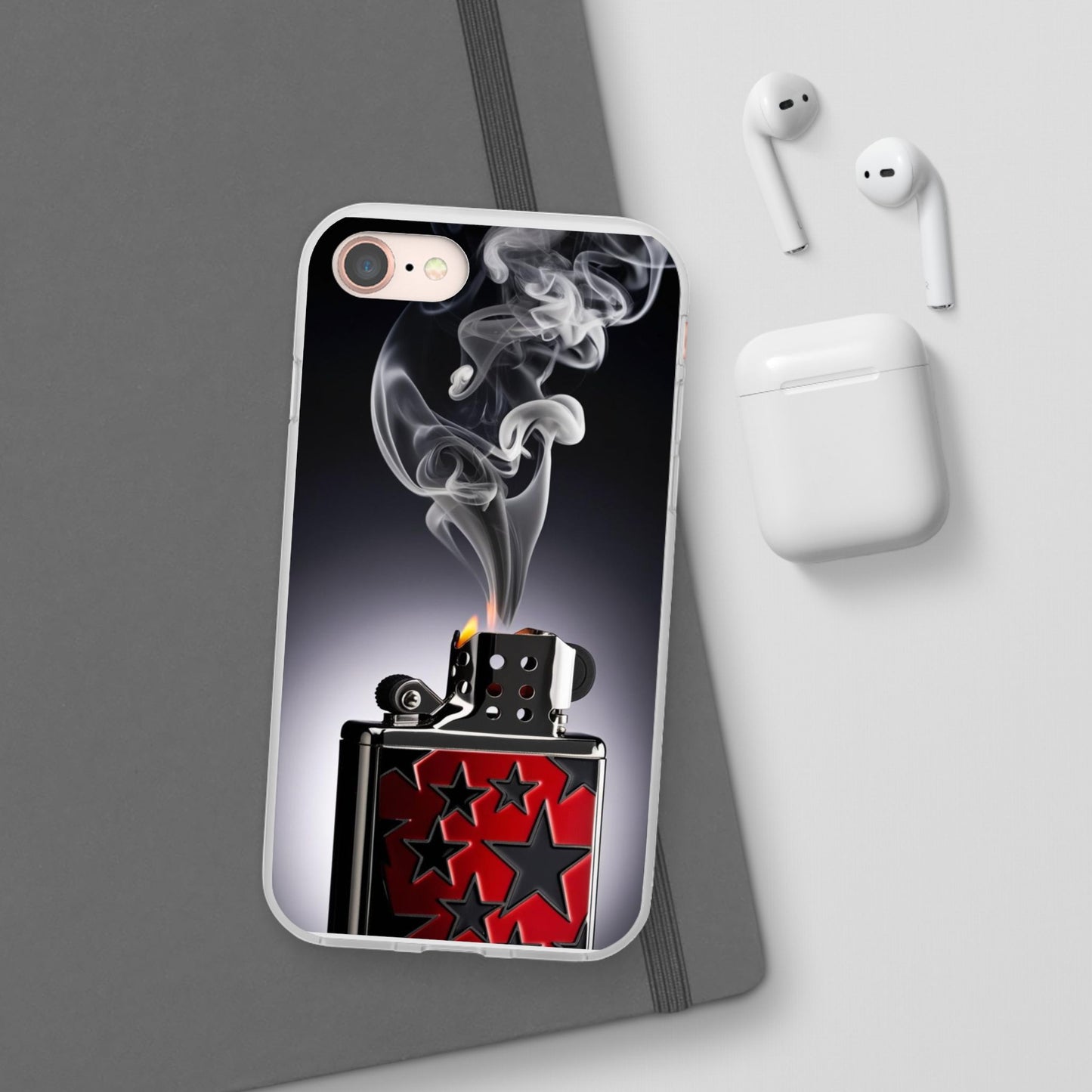 Stylish Flexi Case with Smoke and Stars Design | Unique Phone Accessory