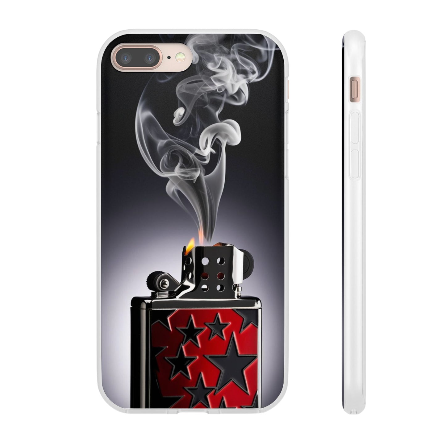 Stylish Flexi Case with Smoke and Stars Design | Unique Phone Accessory