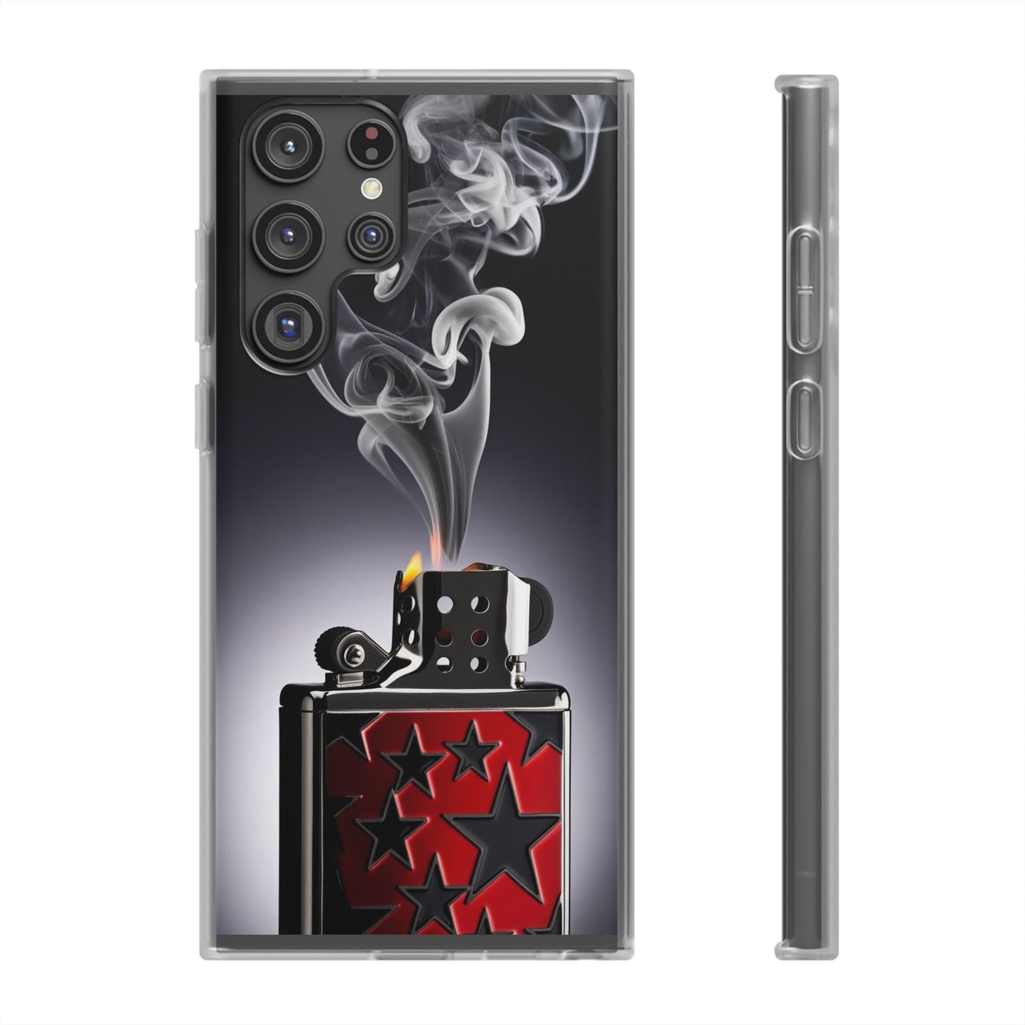 Stylish Flexi Case with Smoke and Stars Design | Unique Phone Accessory