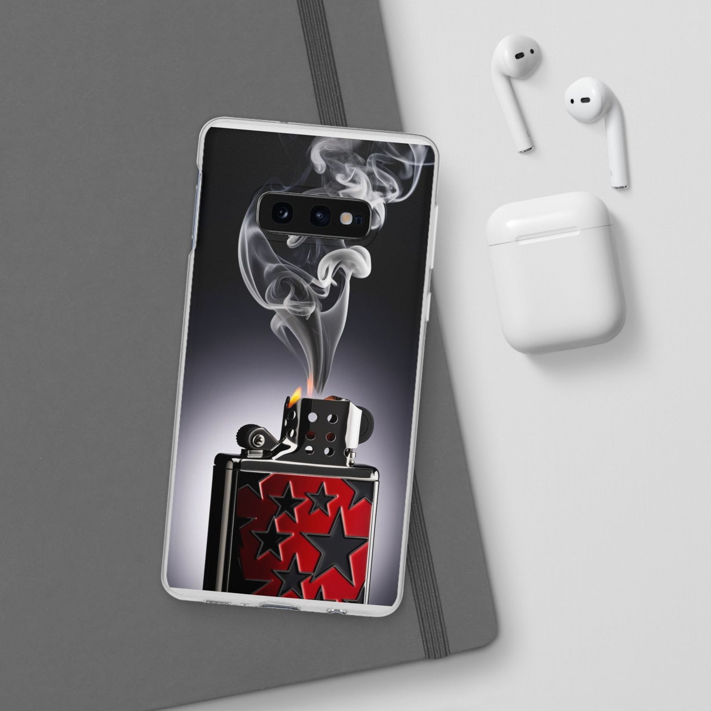 Stylish Flexi Case with Smoke and Stars Design | Unique Phone Accessory