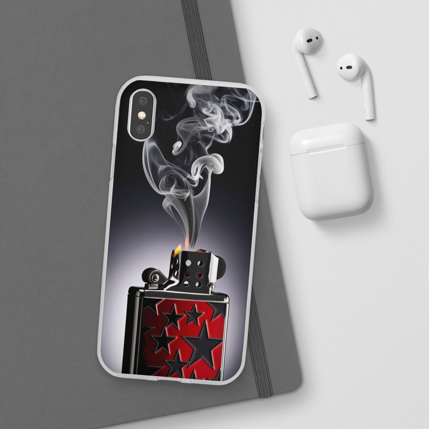 Stylish Flexi Case with Smoke and Stars Design | Unique Phone Accessory
