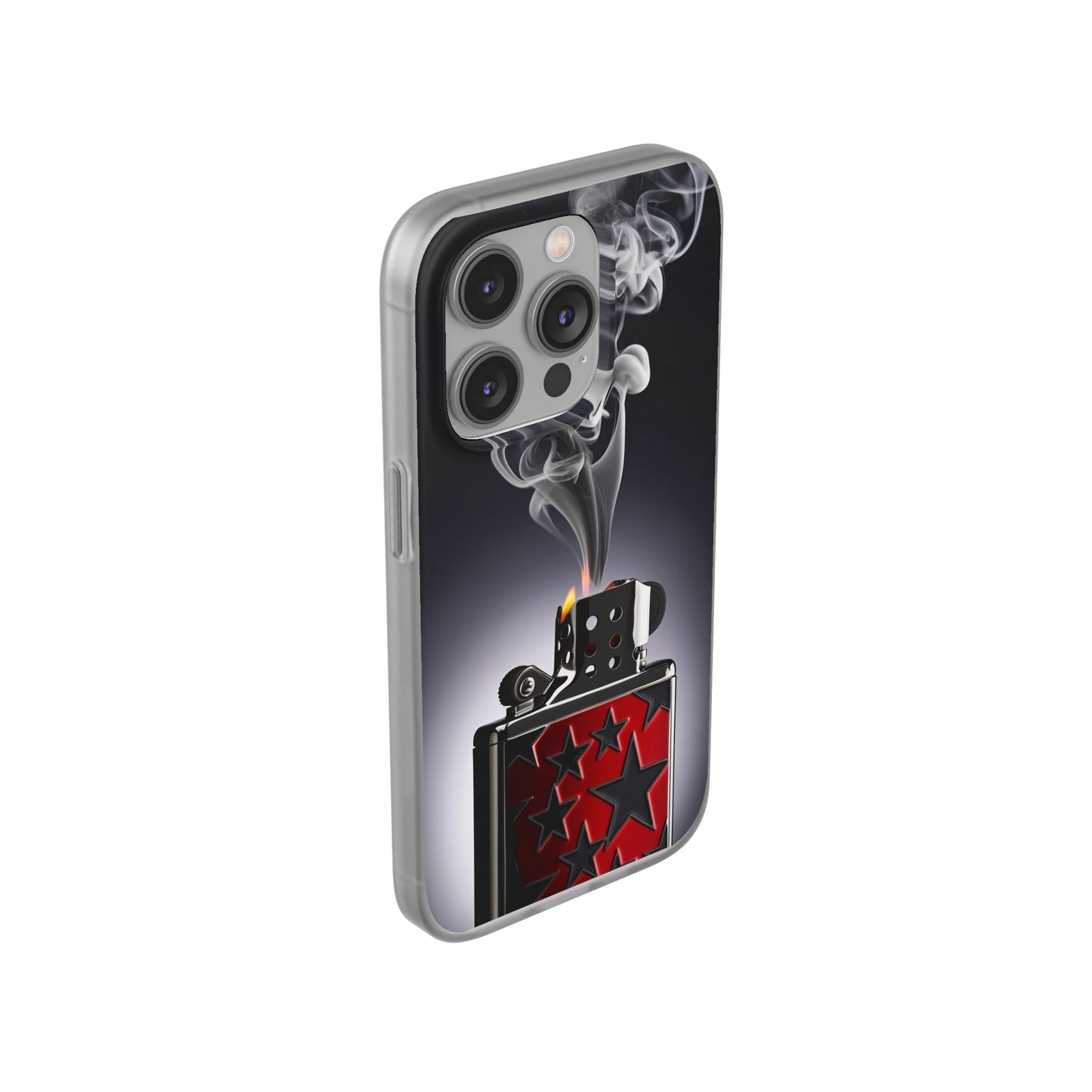 Stylish Flexi Case with Smoke and Stars Design | Unique Phone Accessory