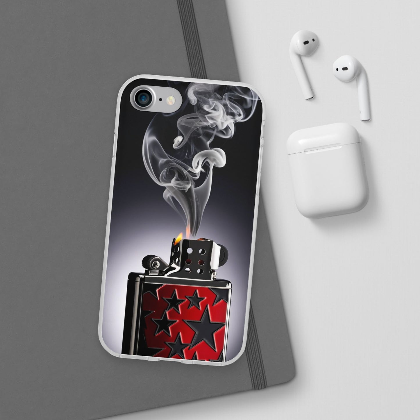 Stylish Flexi Case with Smoke and Stars Design | Unique Phone Accessory