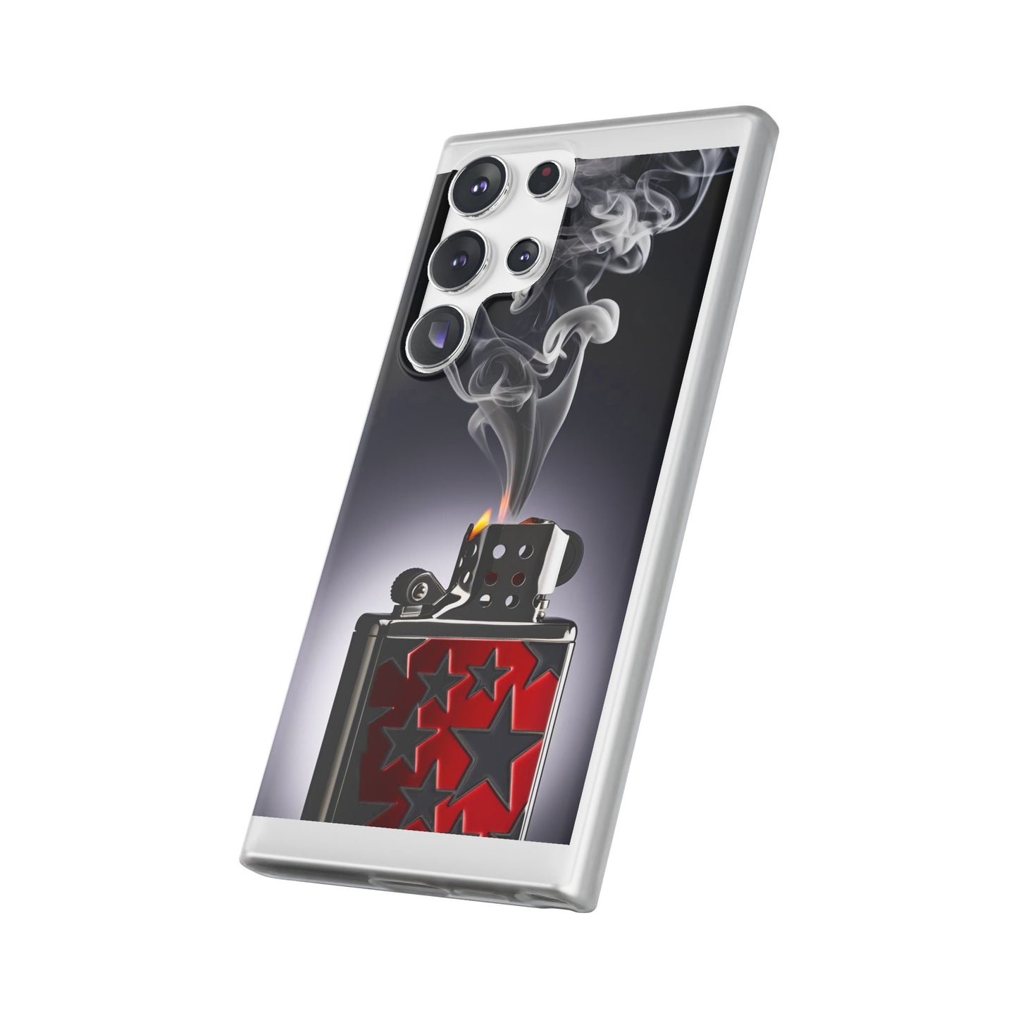 Stylish Flexi Case with Smoke and Stars Design | Unique Phone Accessory