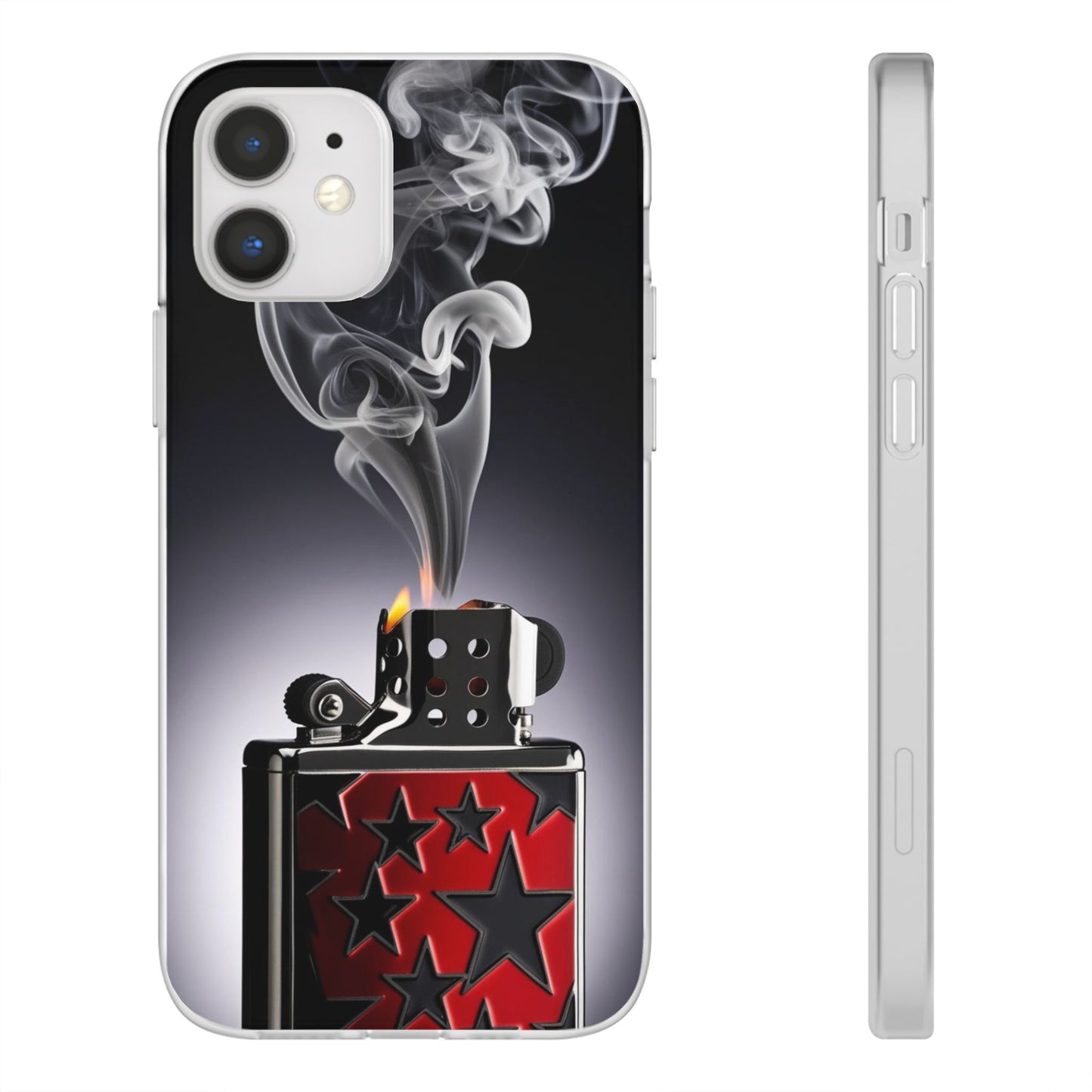 Stylish Flexi Case with Smoke and Stars Design | Unique Phone Accessory