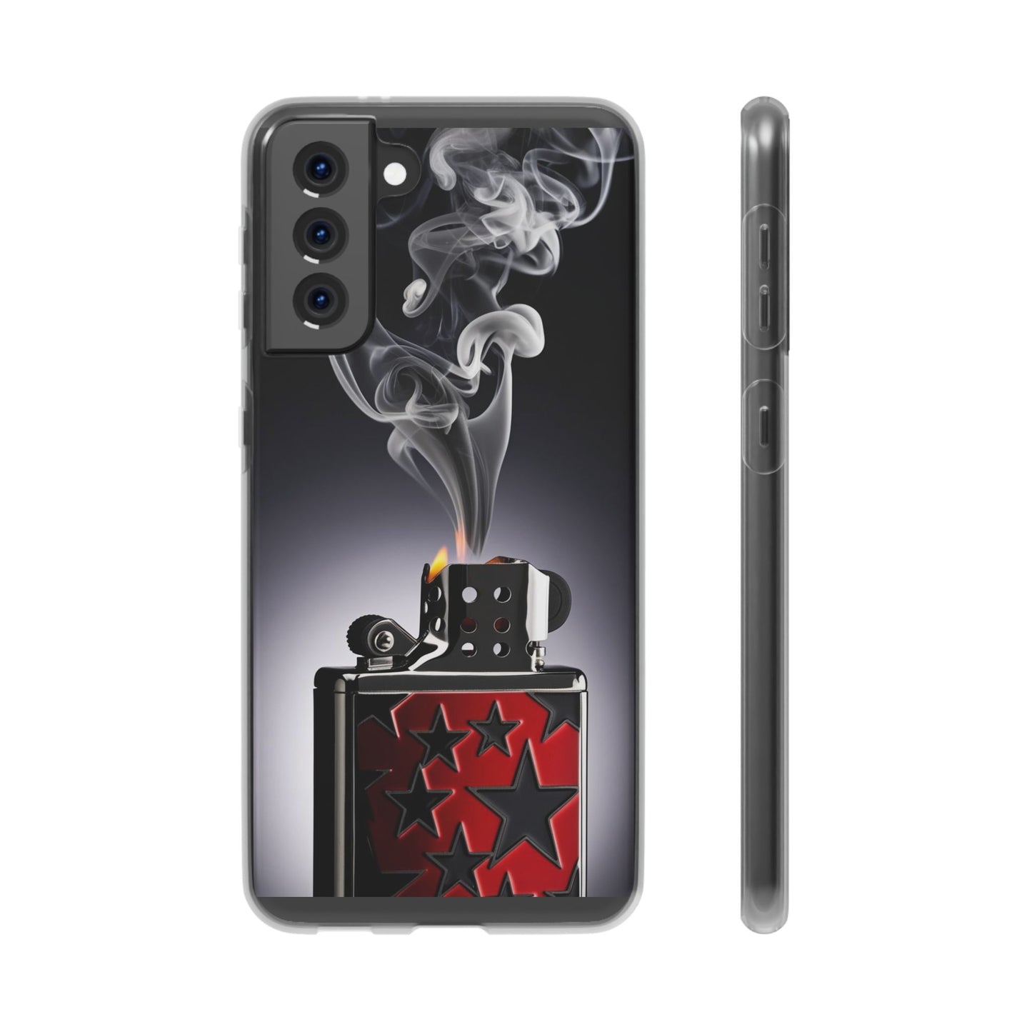 Stylish Flexi Case with Smoke and Stars Design | Unique Phone Accessory