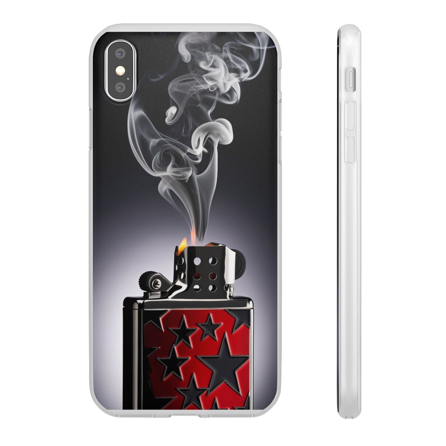 Stylish Flexi Case with Smoke and Stars Design | Unique Phone Accessory