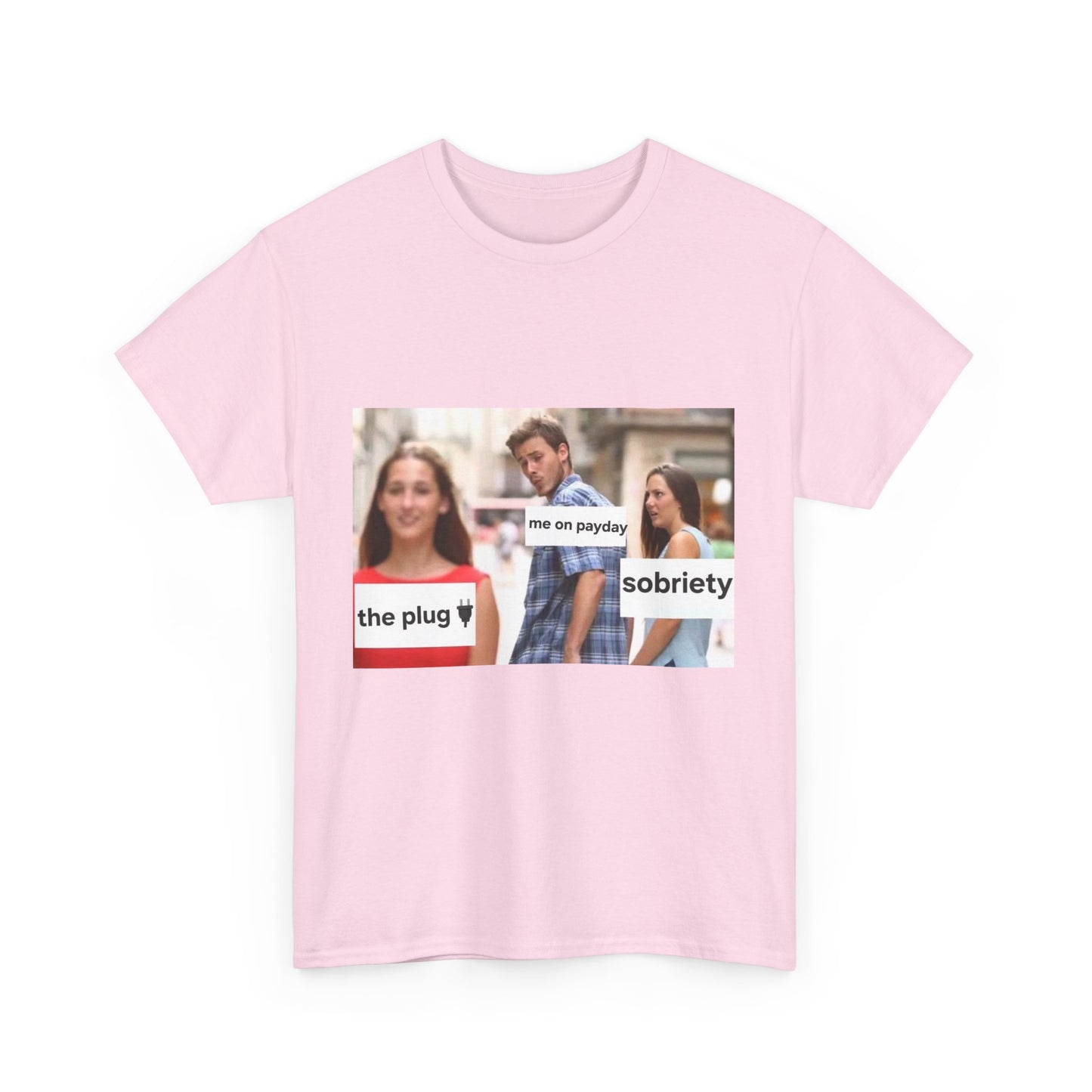 Meme Unisex Heavy Cotton Tee - 'Merch for Misfits' Graphic Shirt with Sobriety Theme