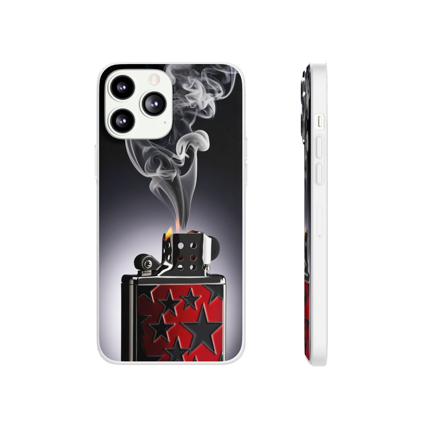 Stylish Flexi Case with Smoke and Stars Design | Unique Phone Accessory