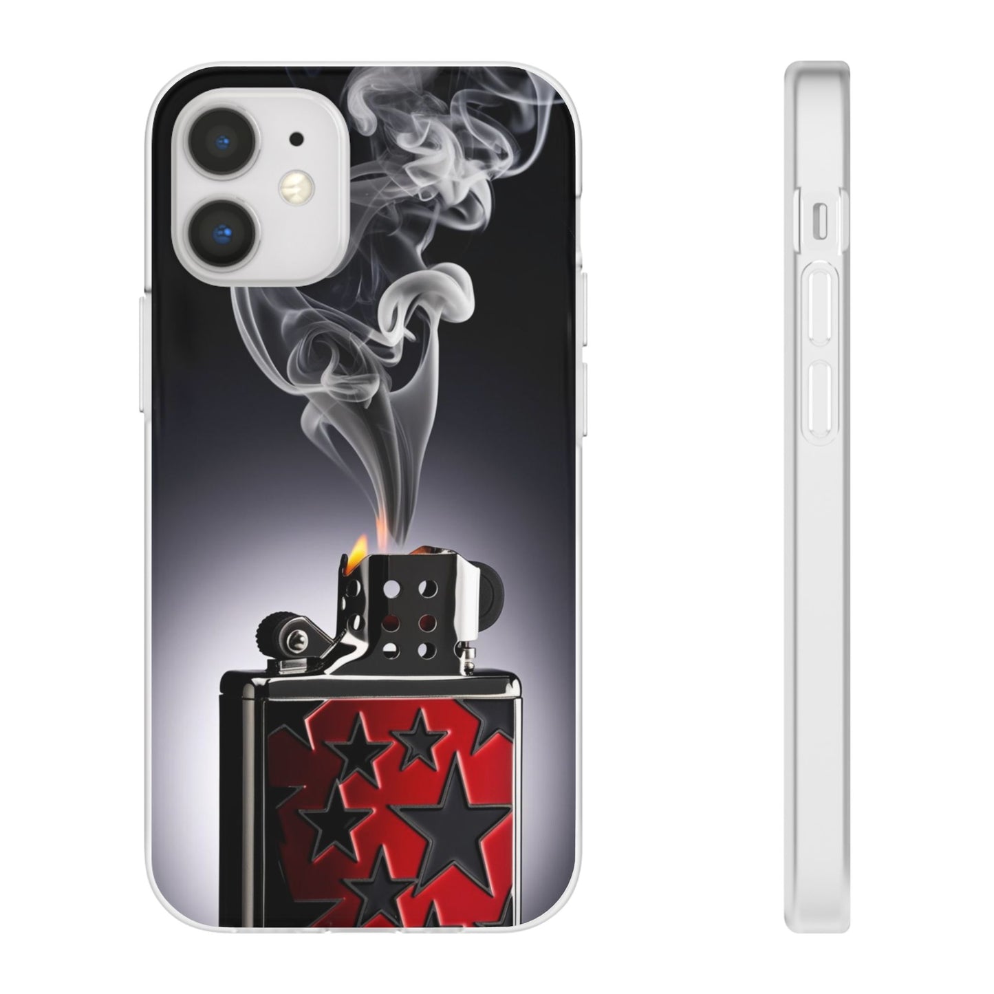 Stylish Flexi Case with Smoke and Stars Design | Unique Phone Accessory