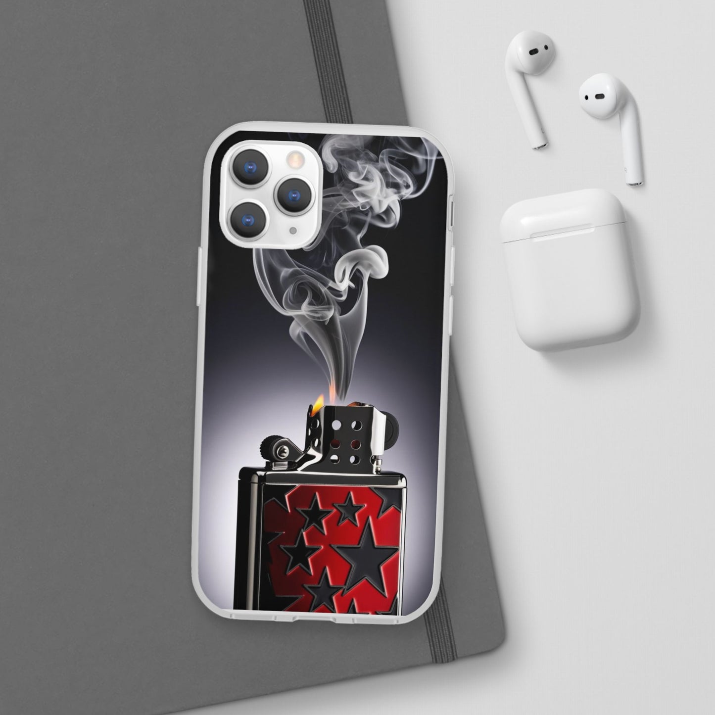 Stylish Flexi Case with Smoke and Stars Design | Unique Phone Accessory