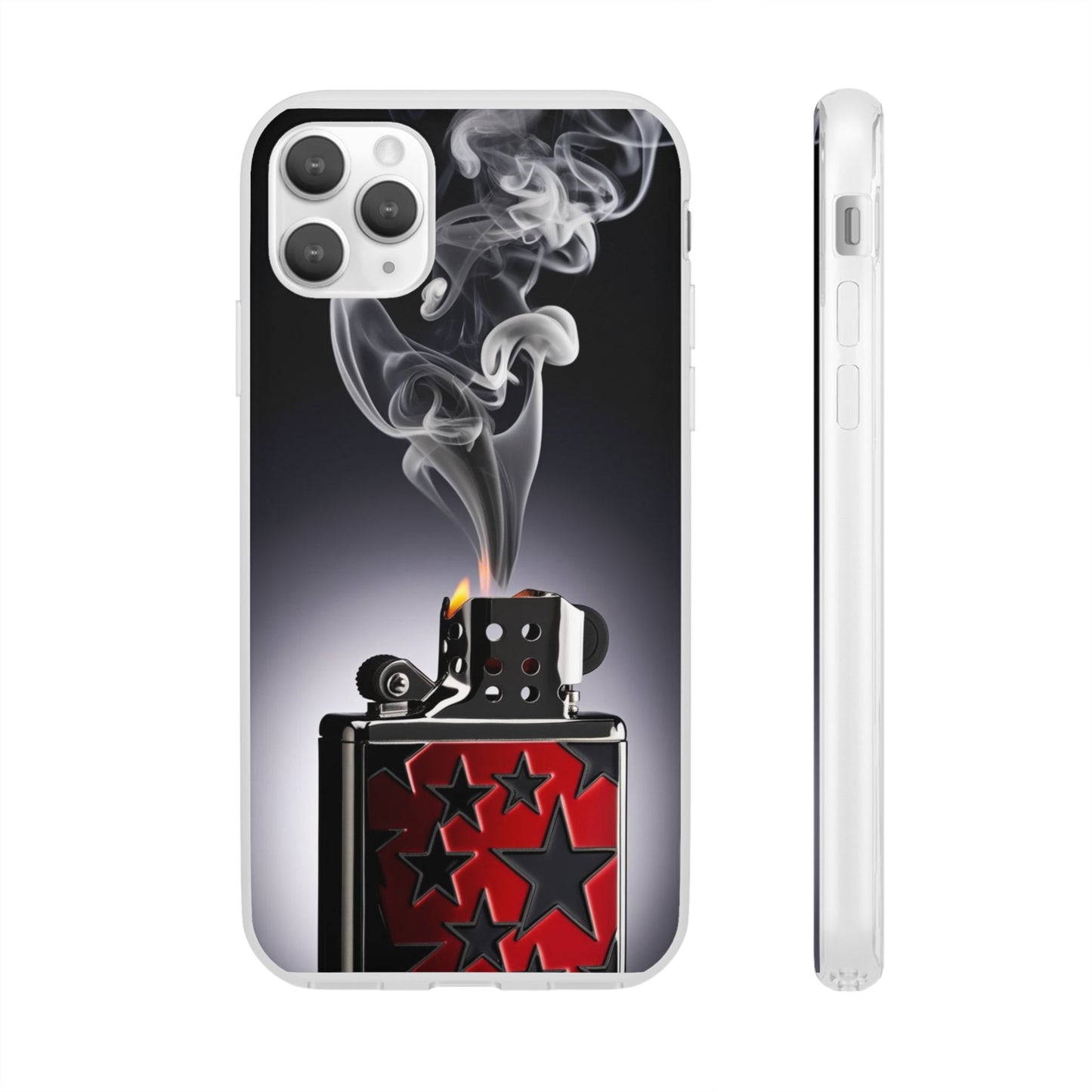 Stylish Flexi Case with Smoke and Stars Design | Unique Phone Accessory