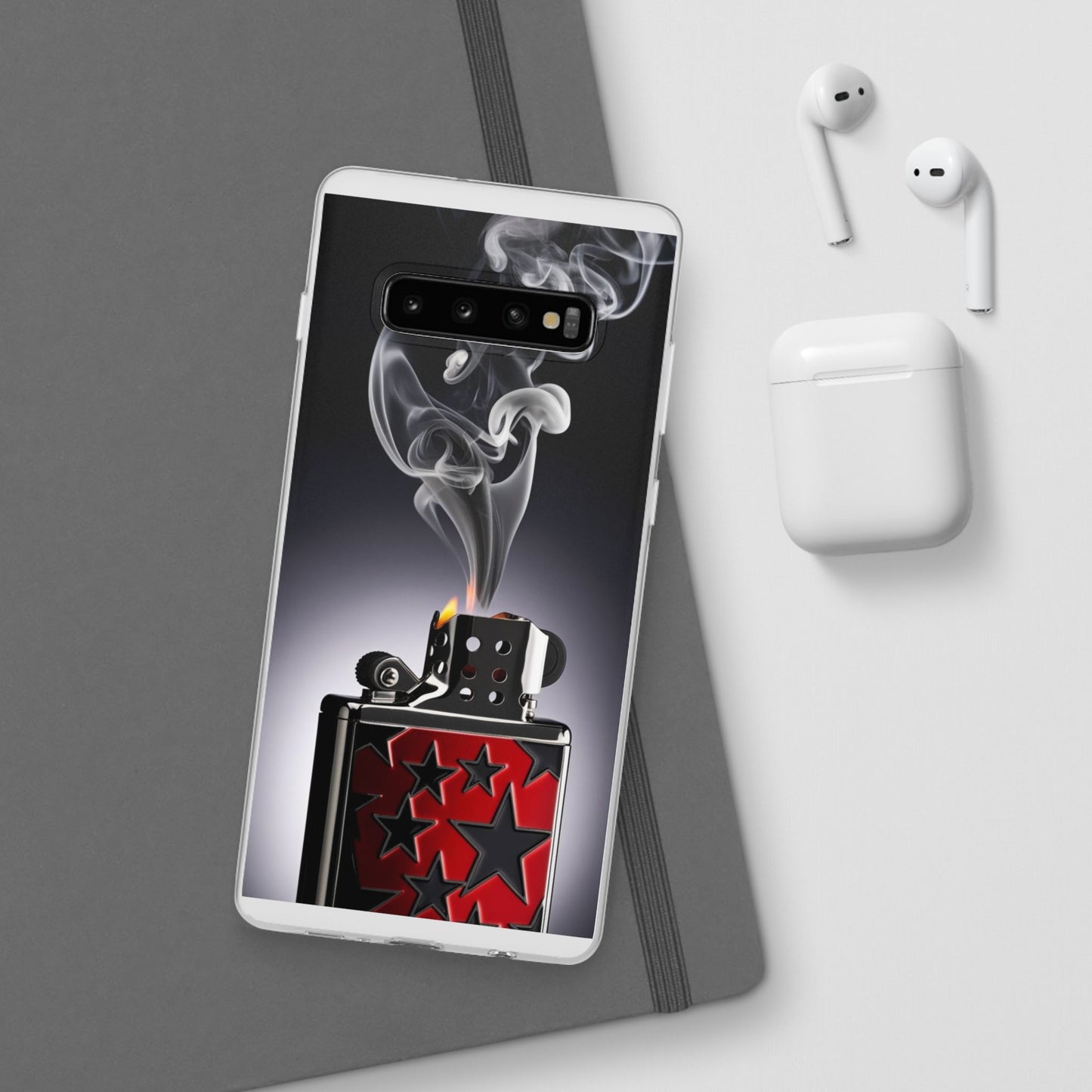 Stylish Flexi Case with Smoke and Stars Design | Unique Phone Accessory