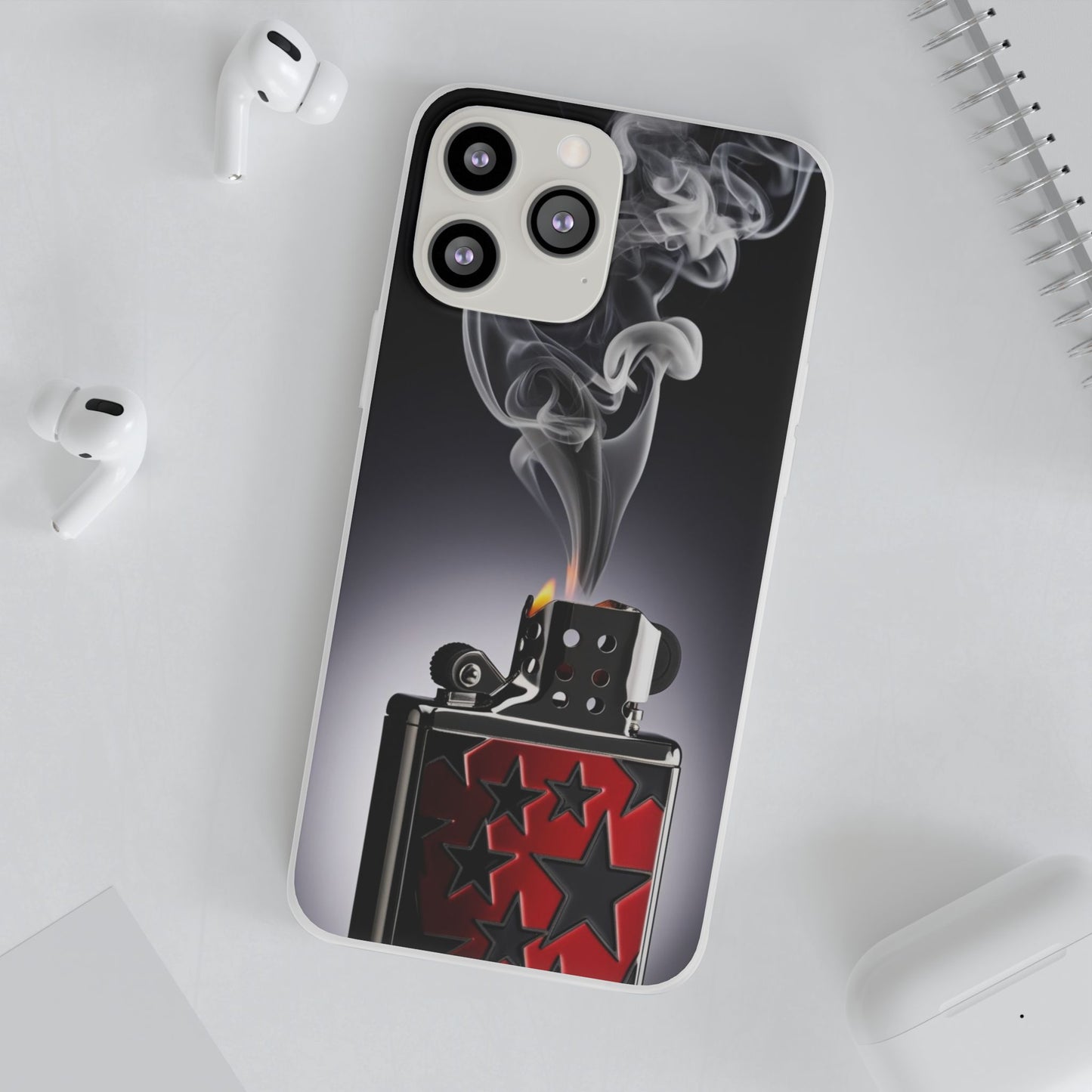 Stylish Flexi Case with Smoke and Stars Design | Unique Phone Accessory