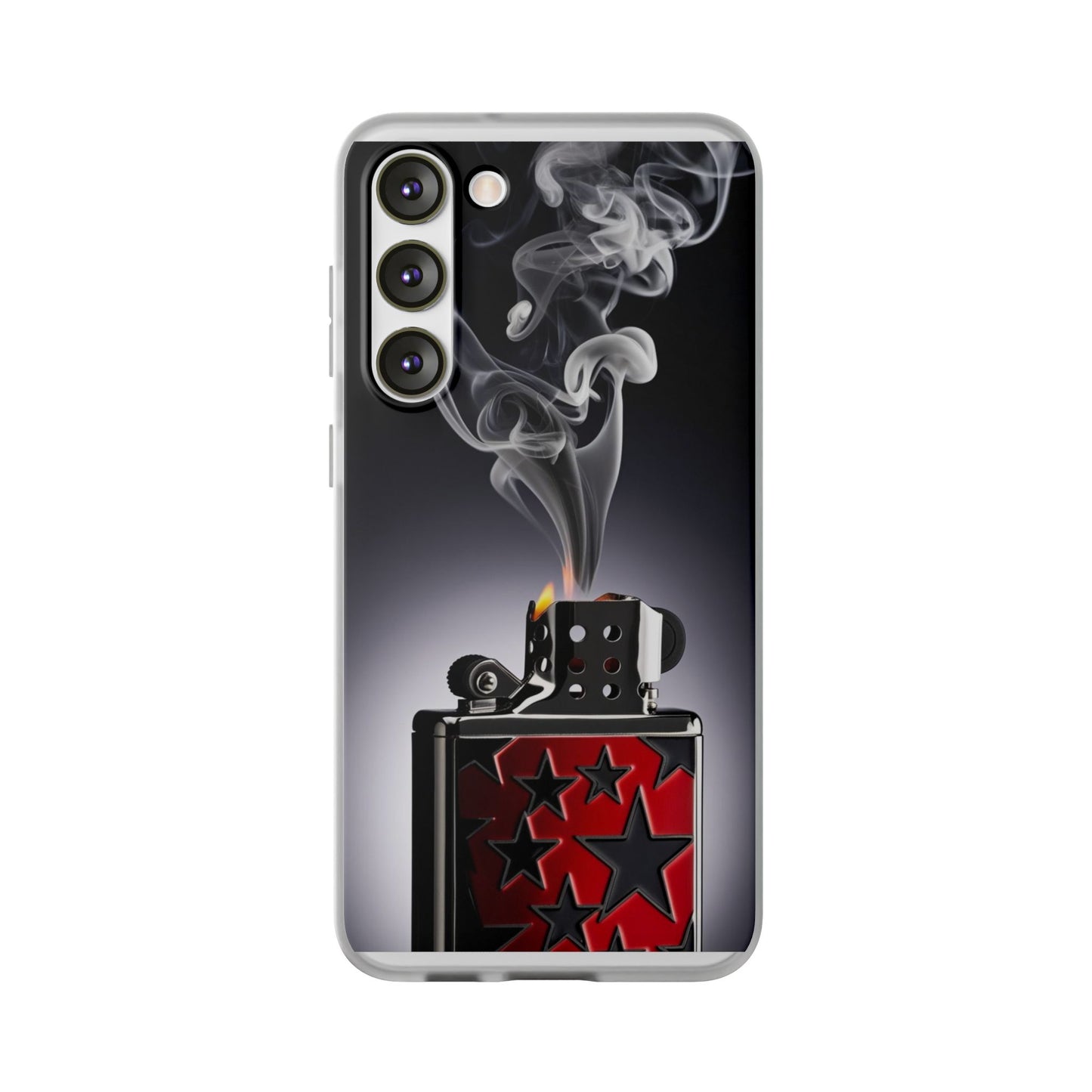 Stylish Flexi Case with Smoke and Stars Design | Unique Phone Accessory