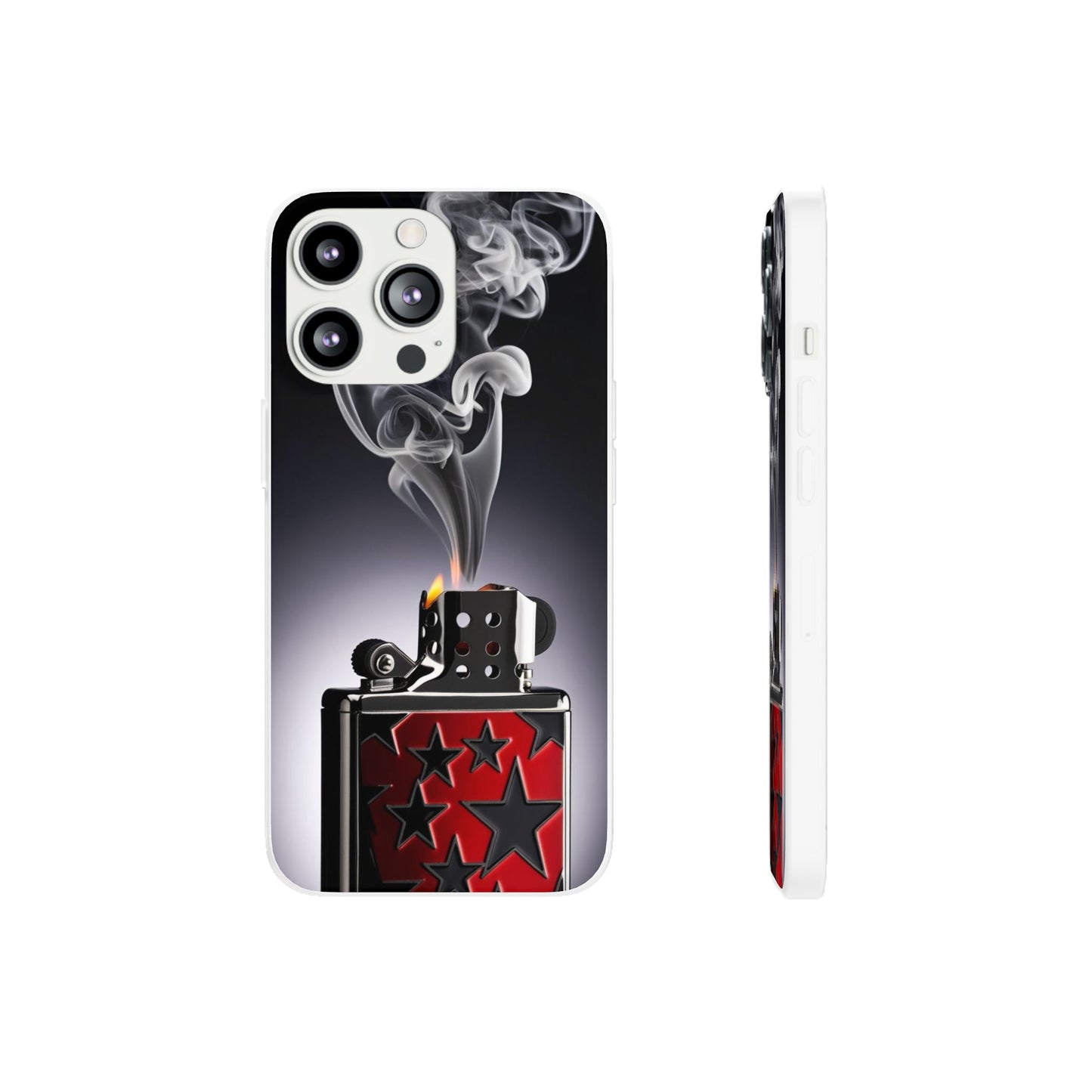 Stylish Flexi Case with Smoke and Stars Design | Unique Phone Accessory