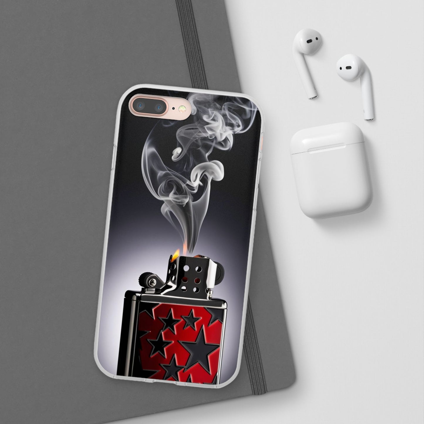 Stylish Flexi Case with Smoke and Stars Design | Unique Phone Accessory