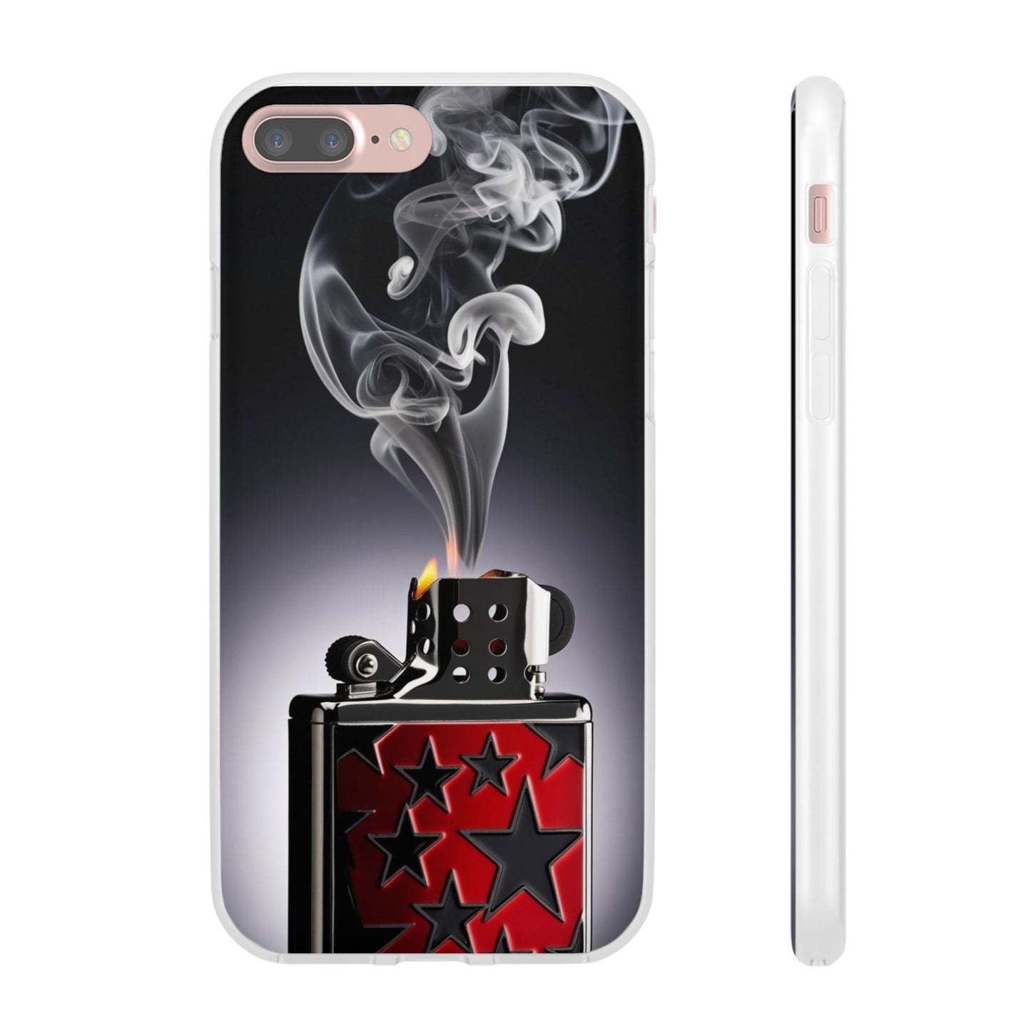 Stylish Flexi Case with Smoke and Stars Design | Unique Phone Accessory
