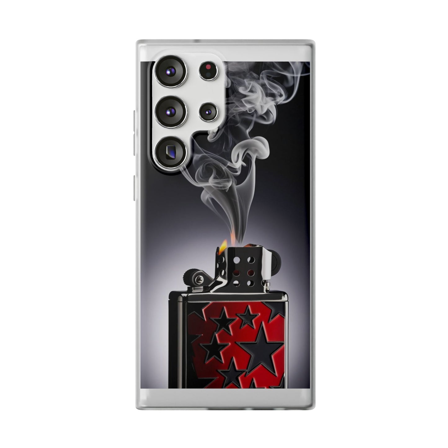 Stylish Flexi Case with Smoke and Stars Design | Unique Phone Accessory