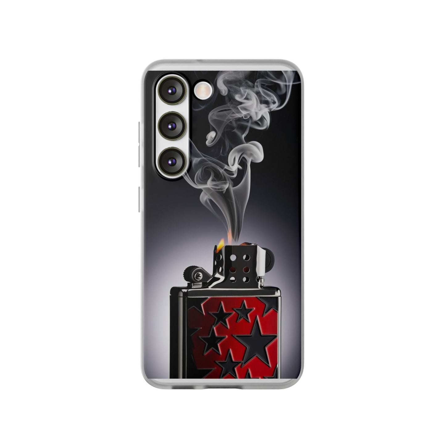 Stylish Flexi Case with Smoke and Stars Design | Unique Phone Accessory