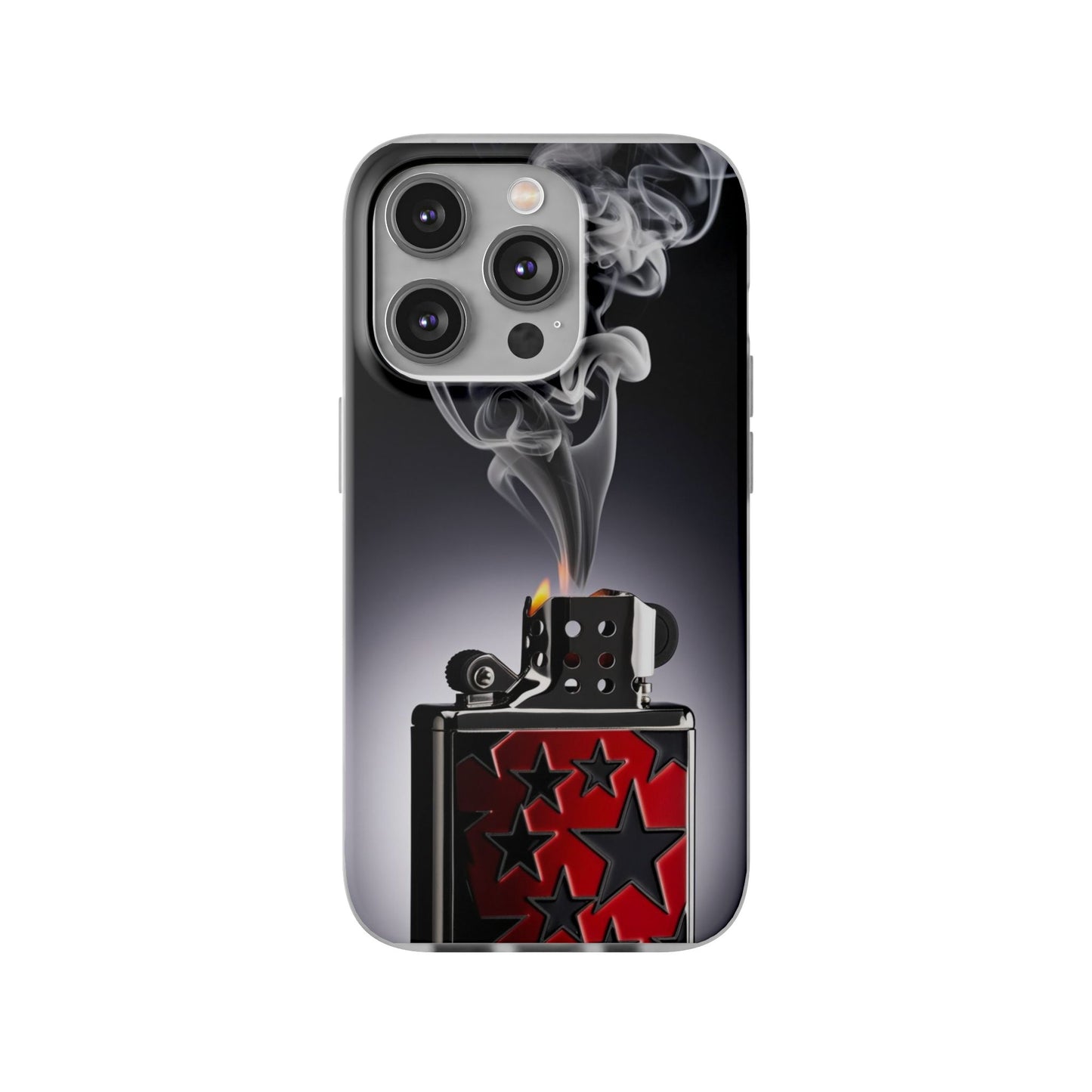 Stylish Flexi Case with Smoke and Stars Design | Unique Phone Accessory