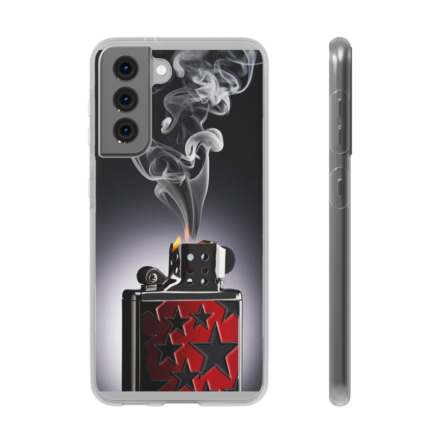 Stylish Flexi Case with Smoke and Stars Design | Unique Phone Accessory