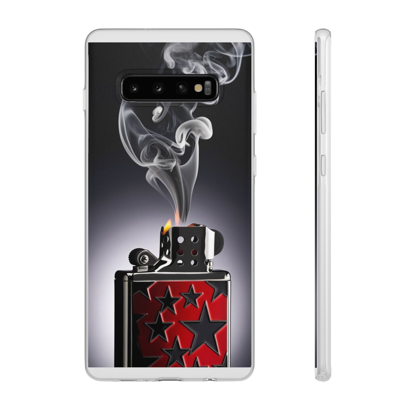 Stylish Flexi Case with Smoke and Stars Design | Unique Phone Accessory