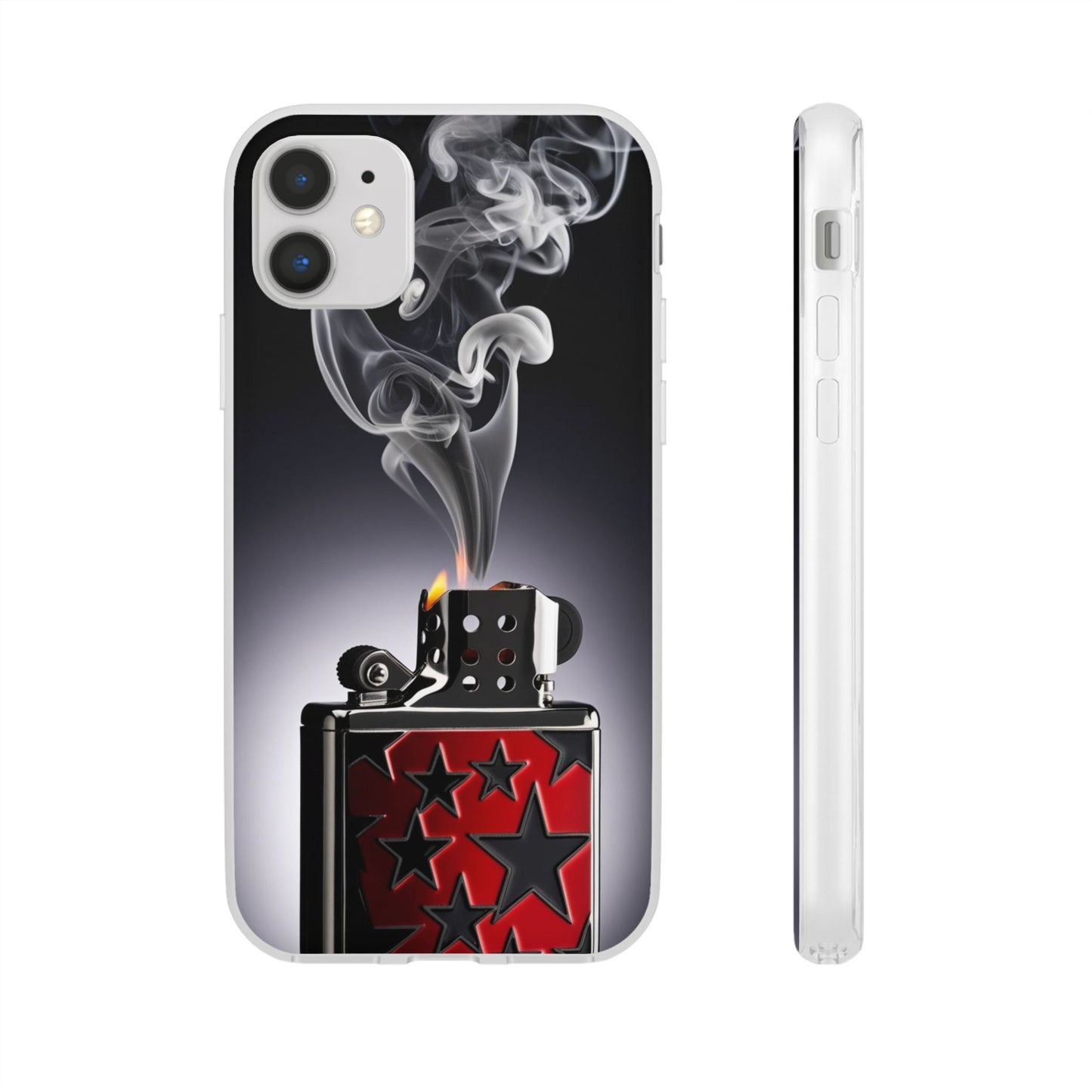 Stylish Flexi Case with Smoke and Stars Design | Unique Phone Accessory