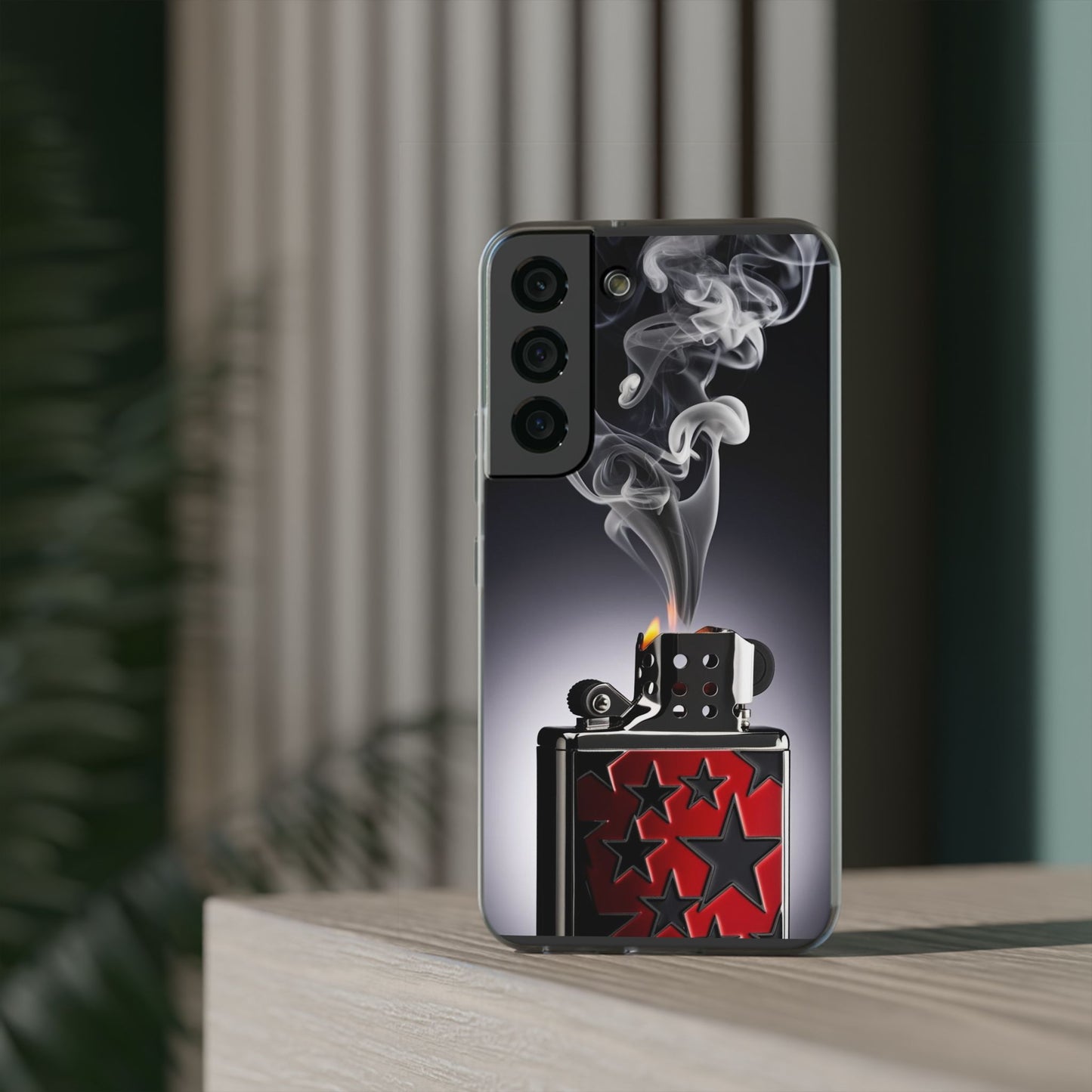 Stylish Flexi Case with Smoke and Stars Design | Unique Phone Accessory