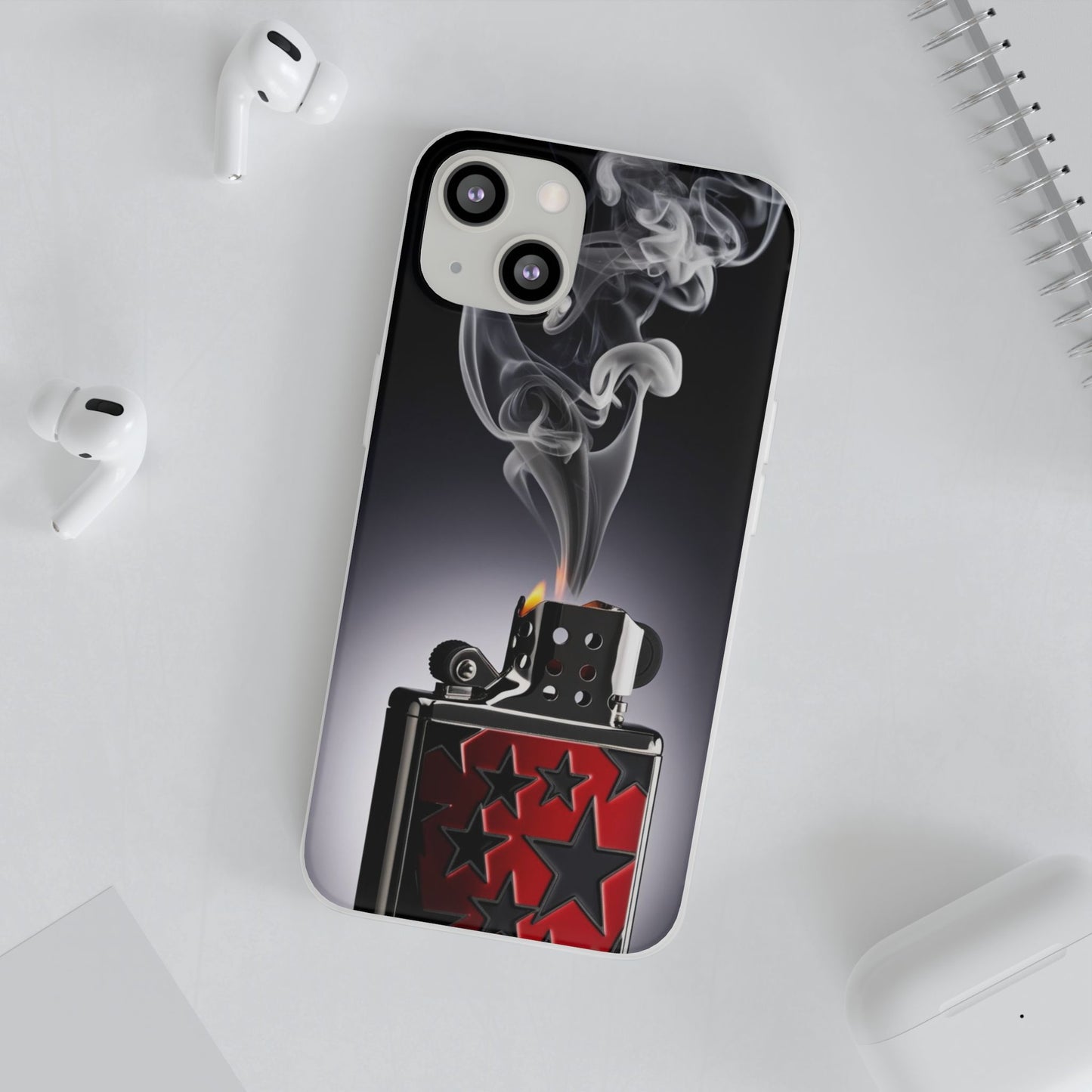 Stylish Flexi Case with Smoke and Stars Design | Unique Phone Accessory