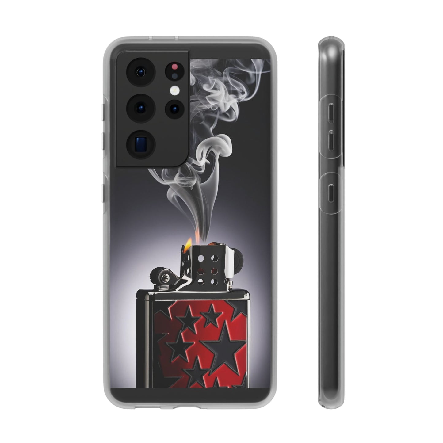 Stylish Flexi Case with Smoke and Stars Design | Unique Phone Accessory