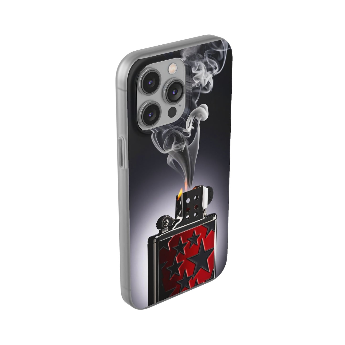 Stylish Flexi Case with Smoke and Stars Design | Unique Phone Accessory