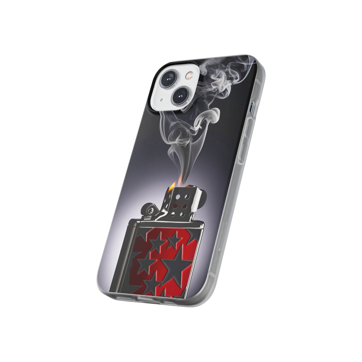 Stylish Flexi Case with Smoke and Stars Design | Unique Phone Accessory