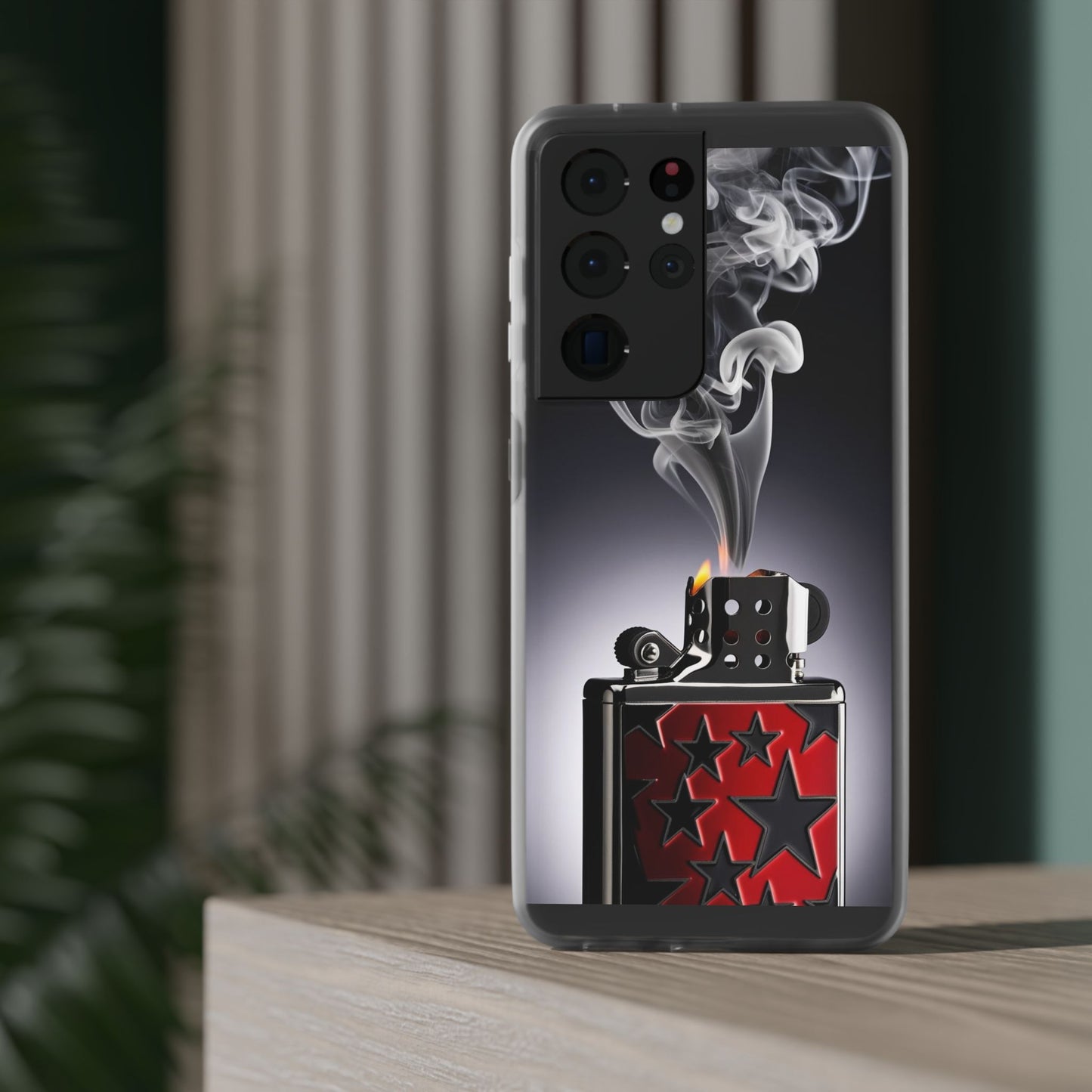 Stylish Flexi Case with Smoke and Stars Design | Unique Phone Accessory