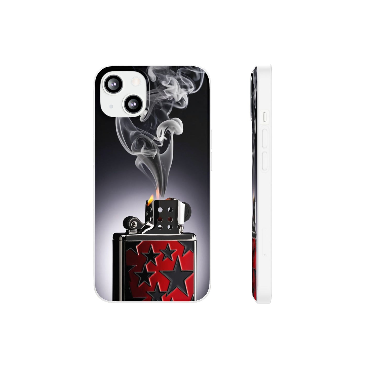 Stylish Flexi Case with Smoke and Stars Design | Unique Phone Accessory