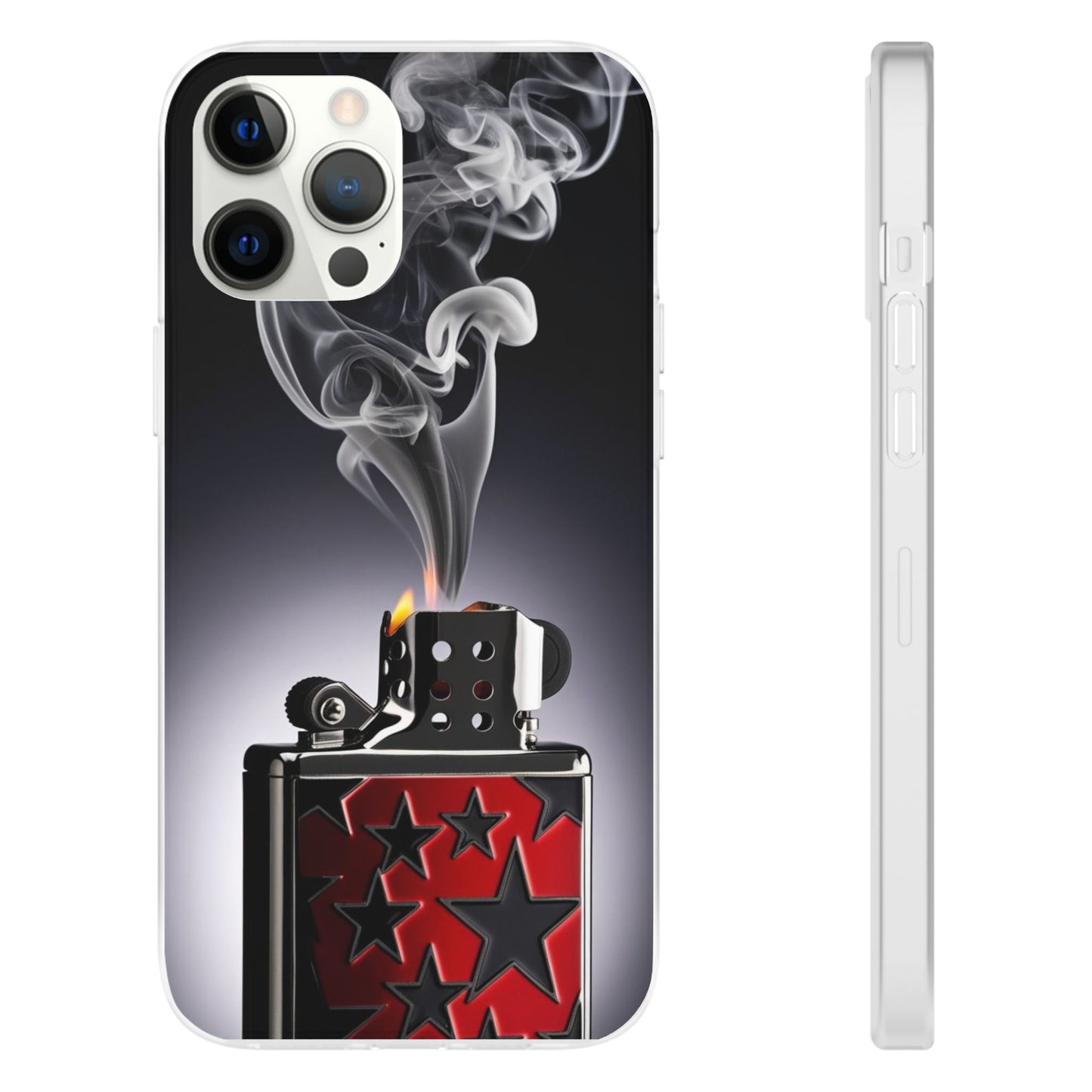 Stylish Flexi Case with Smoke and Stars Design | Unique Phone Accessory