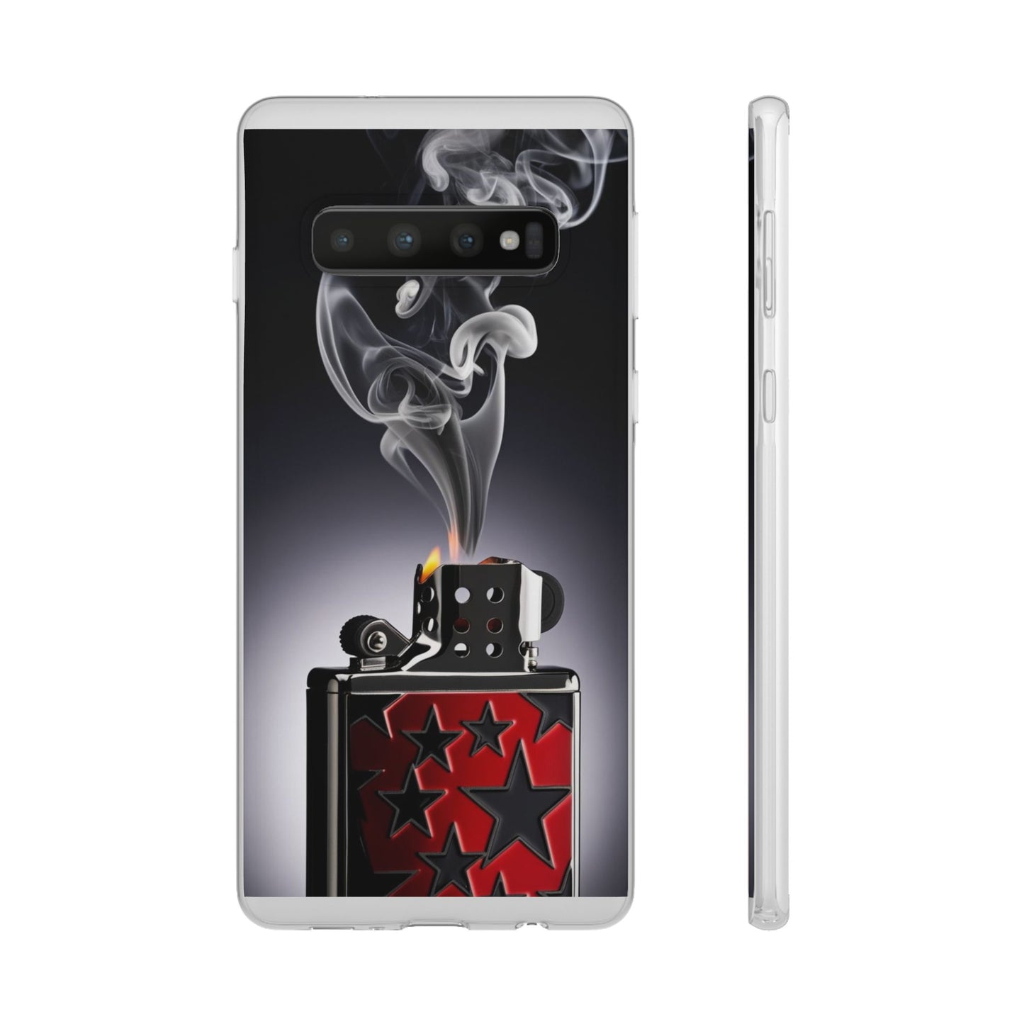 Stylish Flexi Case with Smoke and Stars Design | Unique Phone Accessory