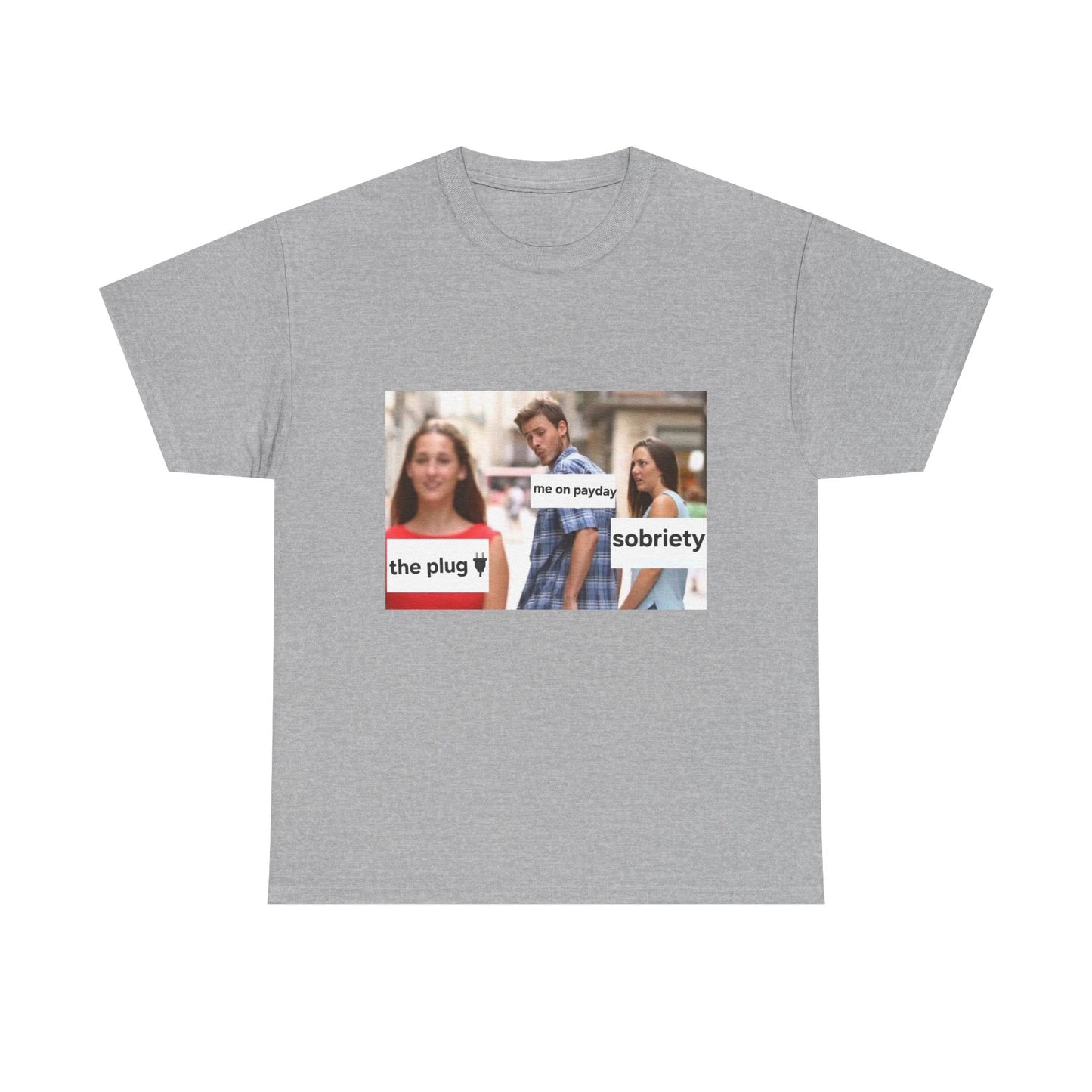 Meme Unisex Heavy Cotton Tee - 'Merch for Misfits' Graphic Shirt with Sobriety Theme