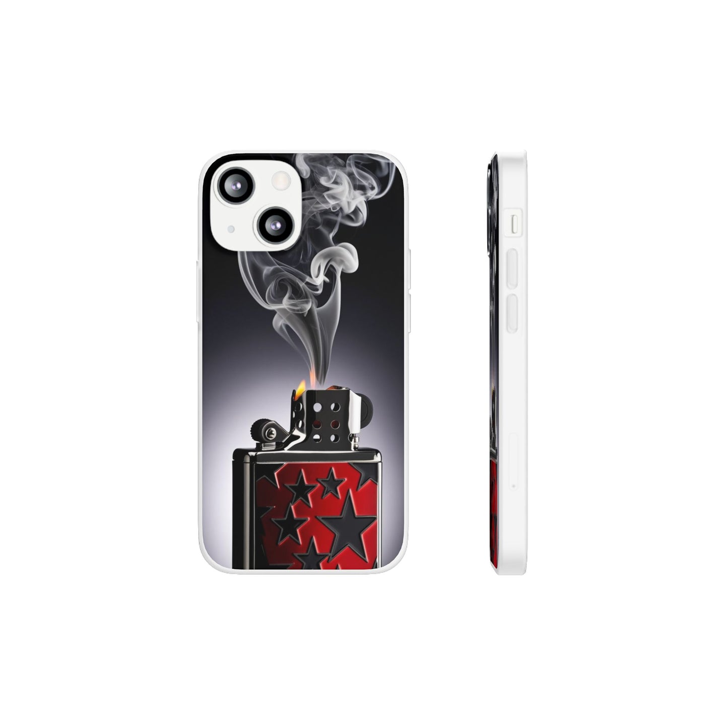 Stylish Flexi Case with Smoke and Stars Design | Unique Phone Accessory