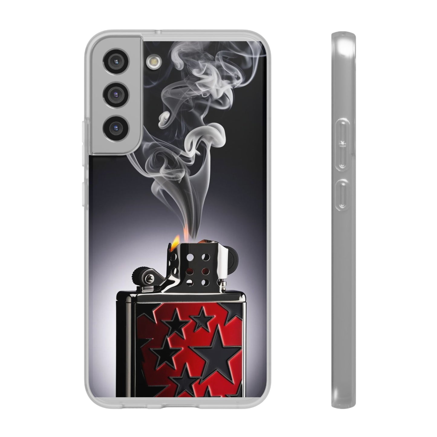 Stylish Flexi Case with Smoke and Stars Design | Unique Phone Accessory