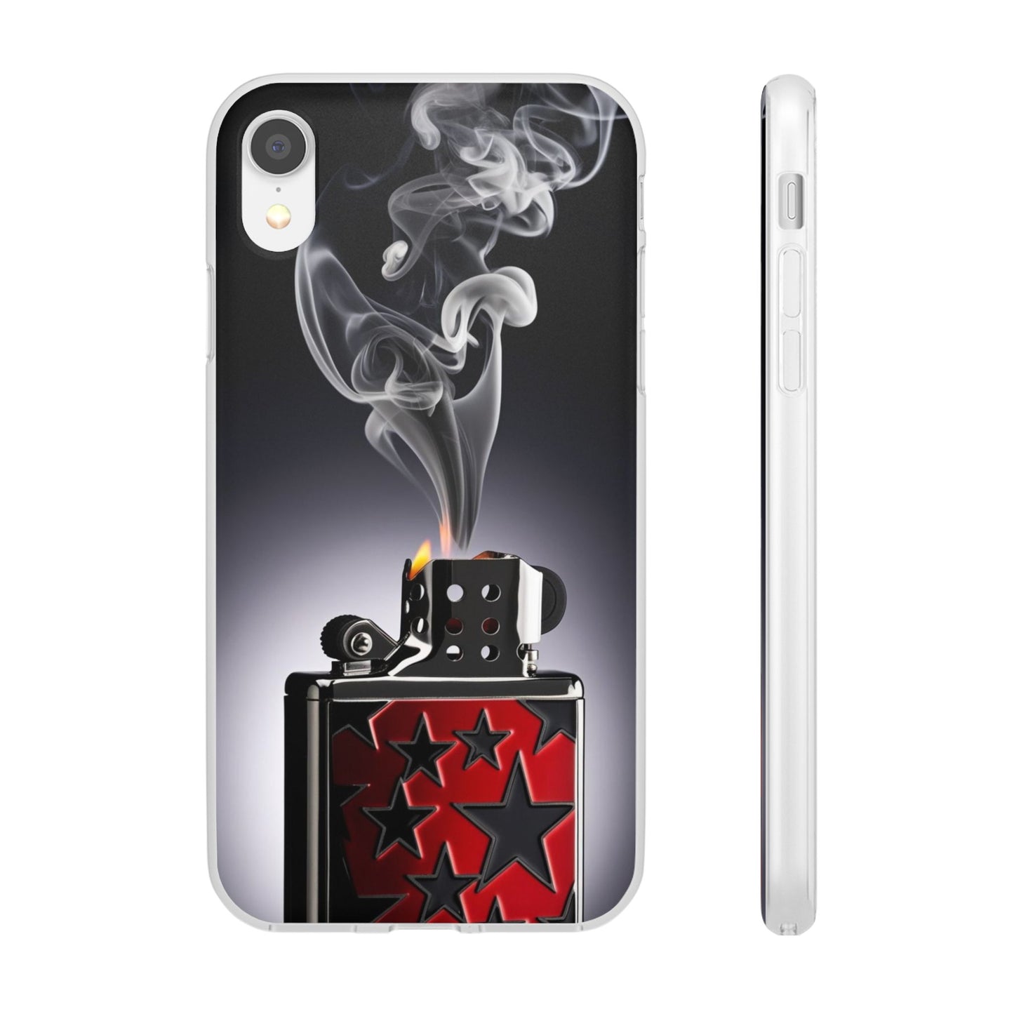 Stylish Flexi Case with Smoke and Stars Design | Unique Phone Accessory