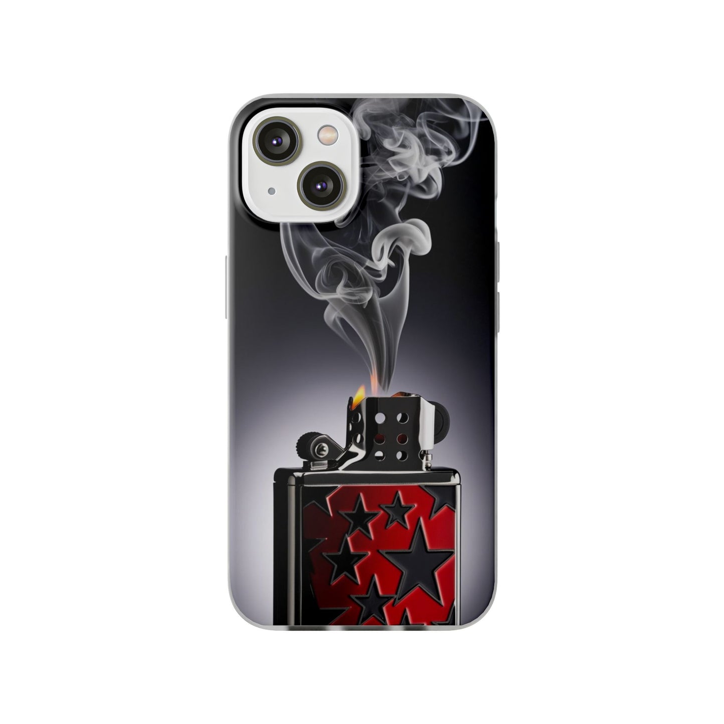 Stylish Flexi Case with Smoke and Stars Design | Unique Phone Accessory