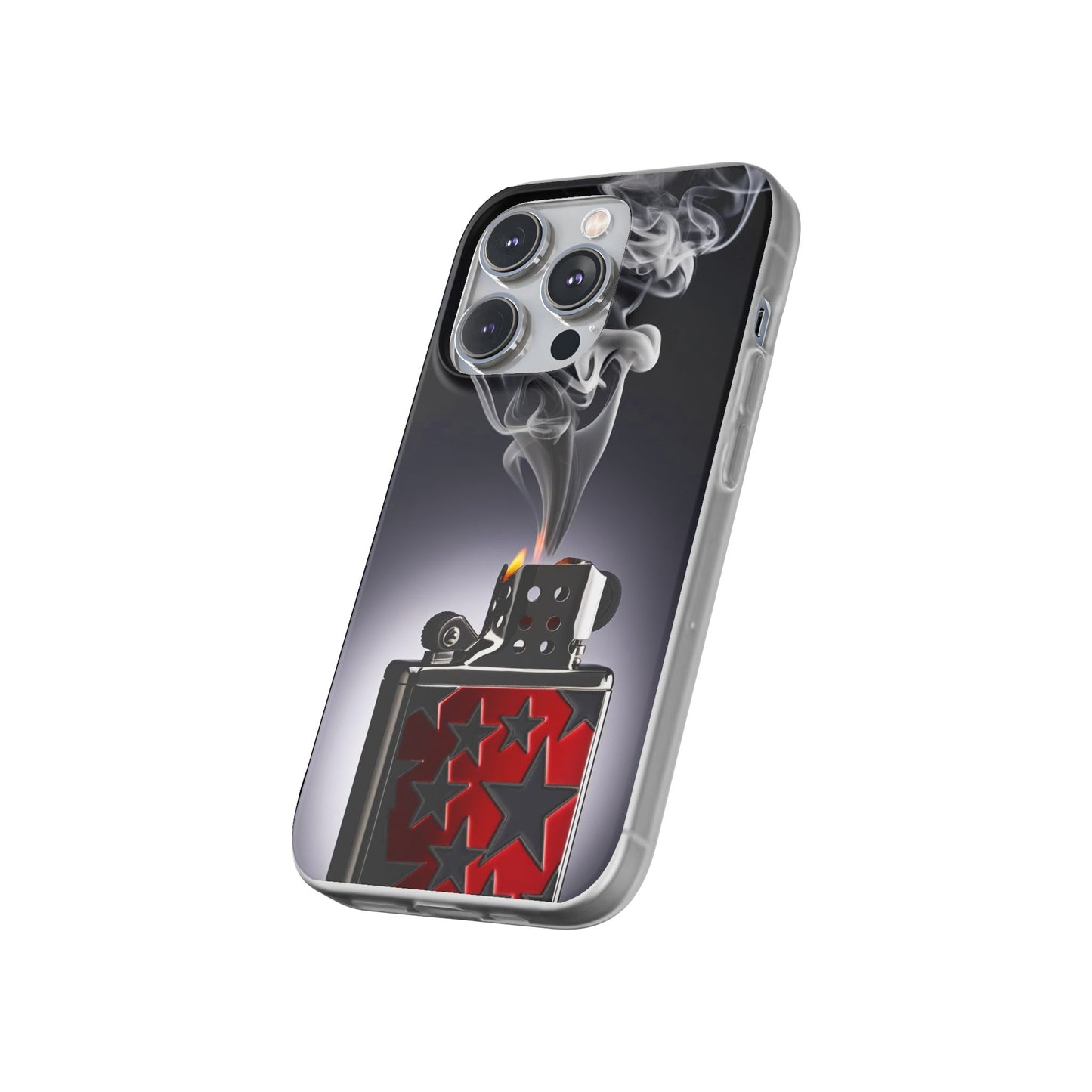 Stylish Flexi Case with Smoke and Stars Design | Unique Phone Accessory