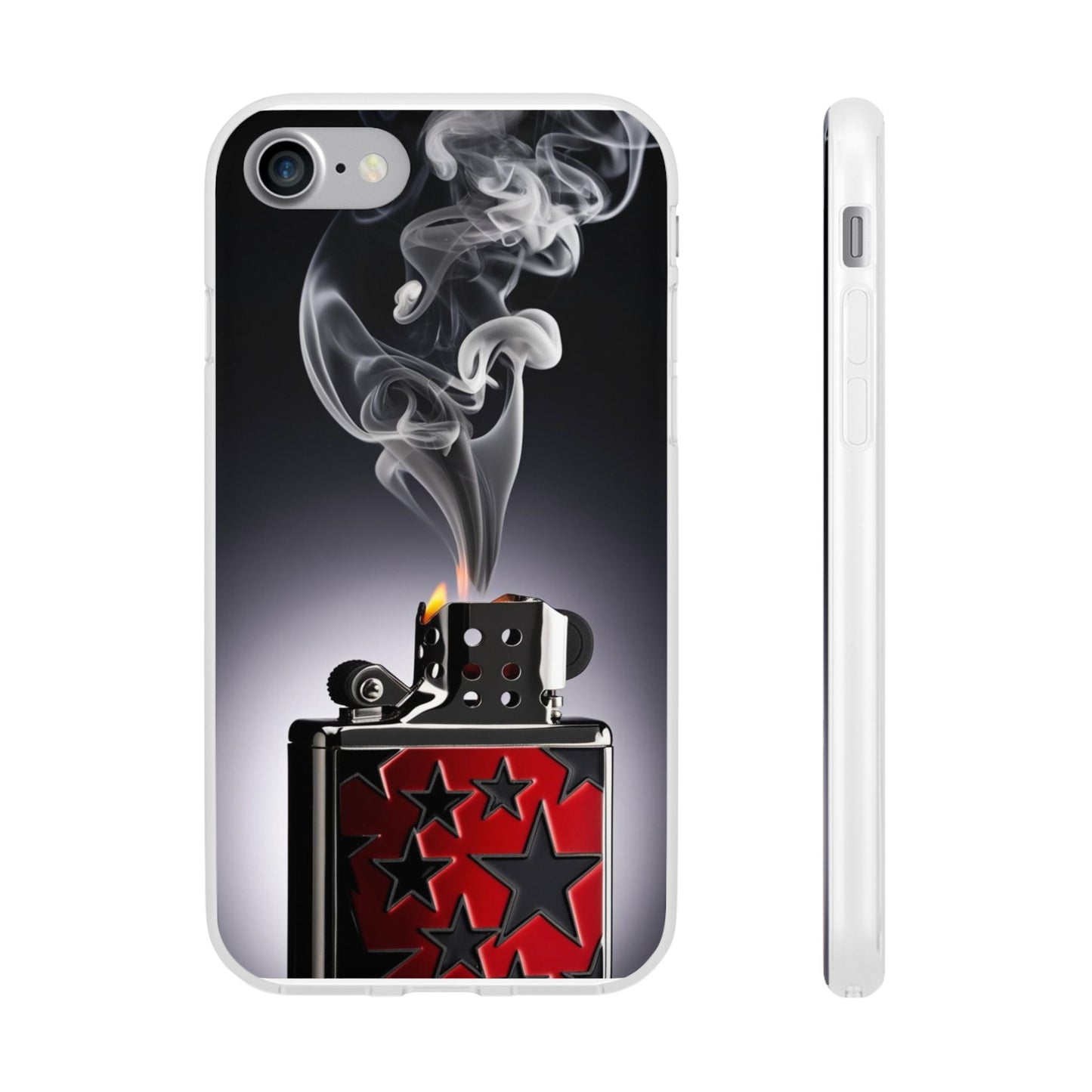 Stylish Flexi Case with Smoke and Stars Design | Unique Phone Accessory