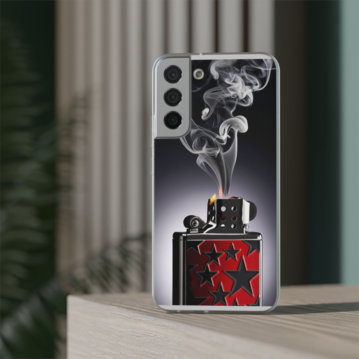 Stylish Flexi Case with Smoke and Stars Design | Unique Phone Accessory